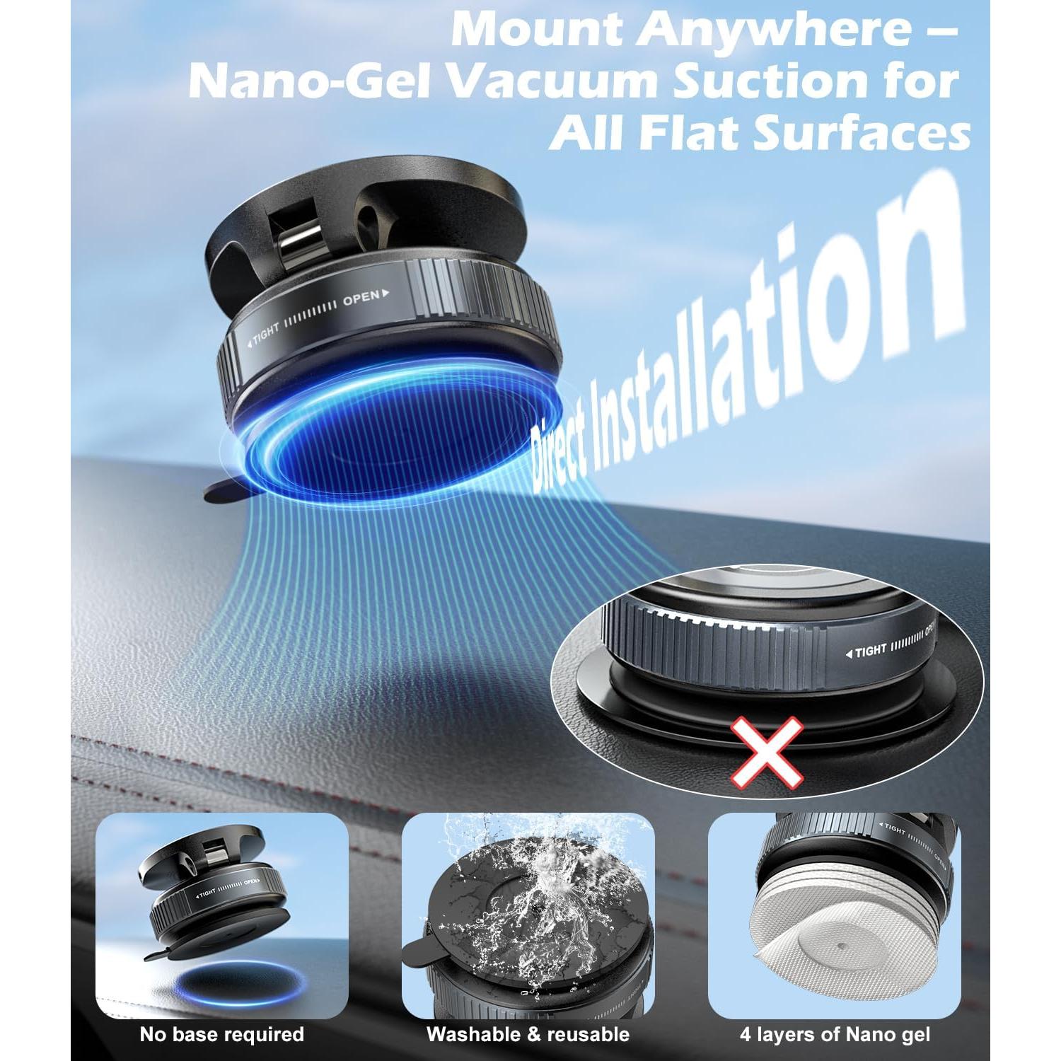 Soporte de Coche Inalámbrico CloudValley 15W Magnético 360°