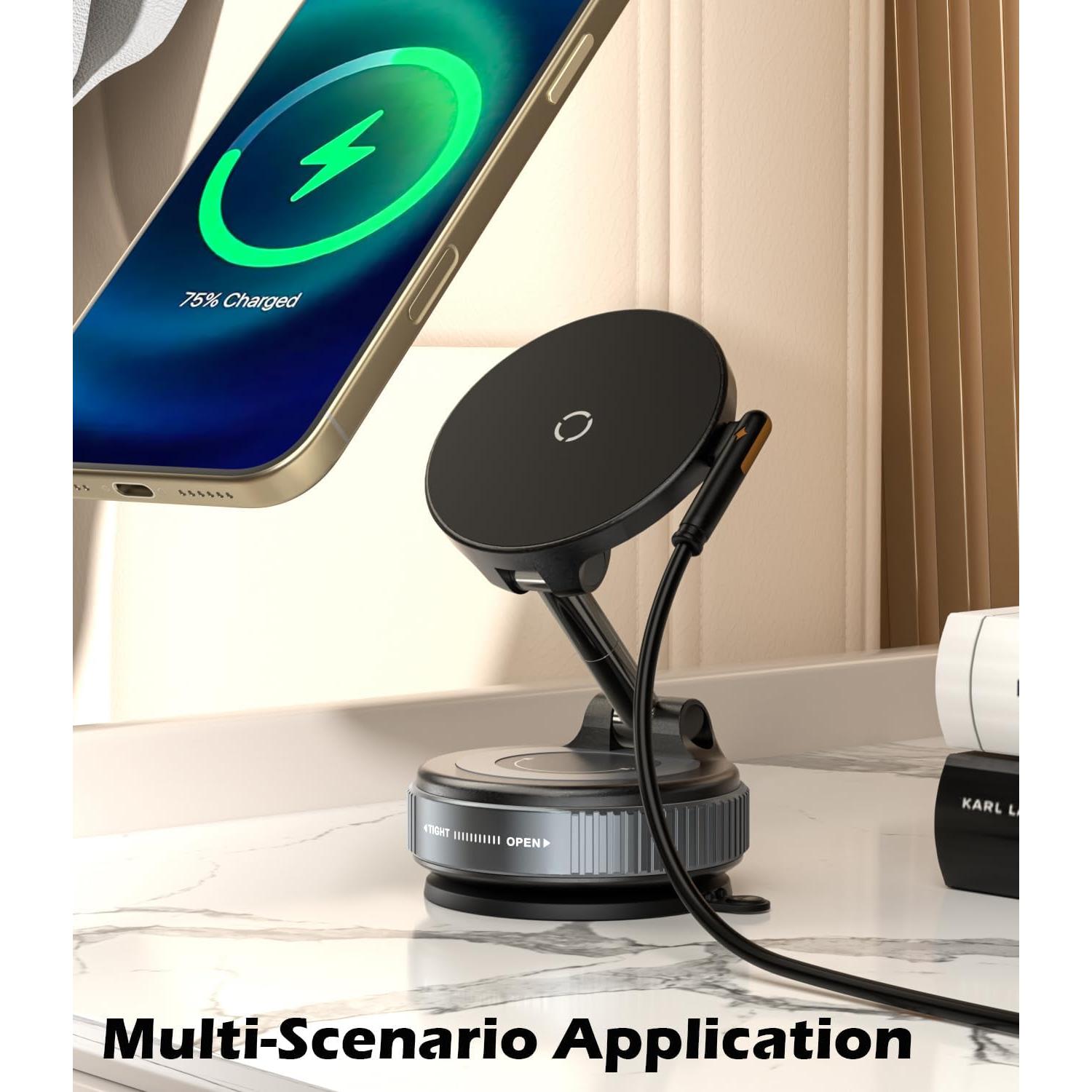 Soporte de Coche Inalámbrico CloudValley 15W Magnético 360°