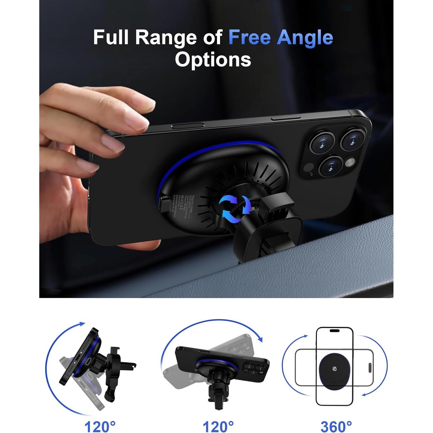 Cargador Inalámbrico para Auto Samsung Galaxy S25 15W