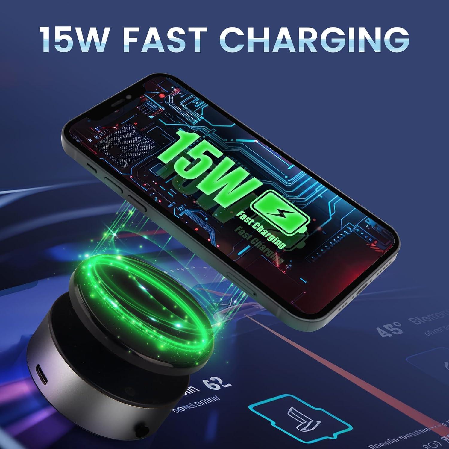 Soporte Magnético para Teléfono de Coche Muuto 15W Negro