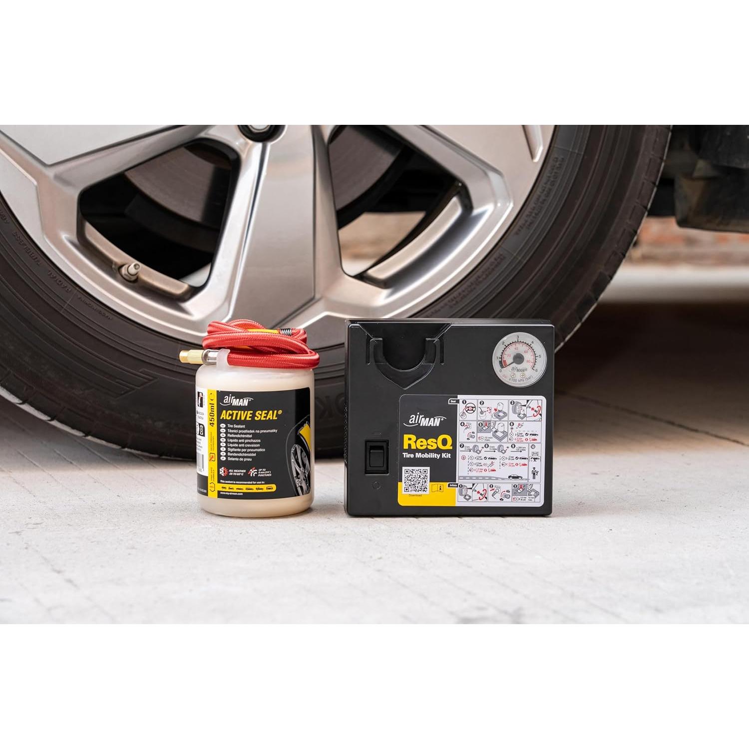 Kit de Reparación de Llantas AIRMAN ResQ 12V con Sellador 450ml