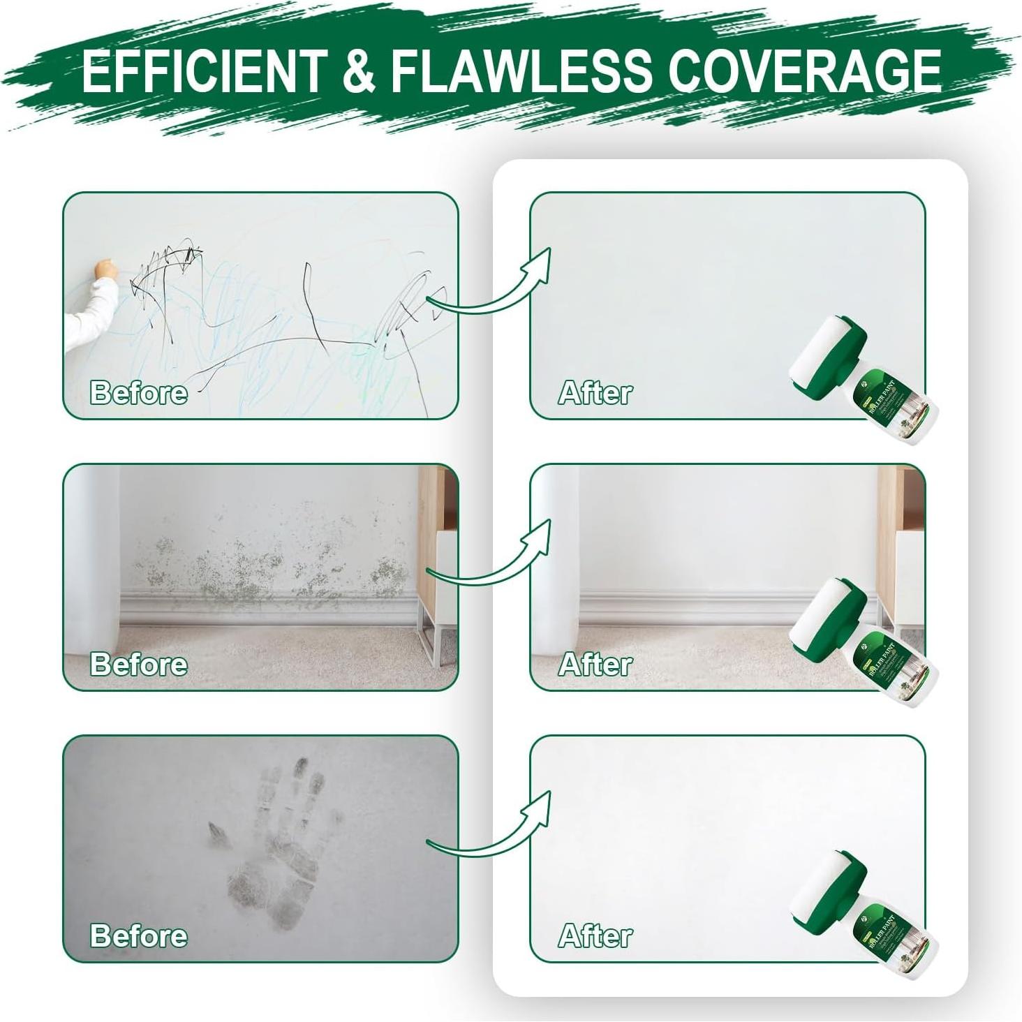 Pintura Blanca para Pared Anirun 500g con Rodillo - Rápido