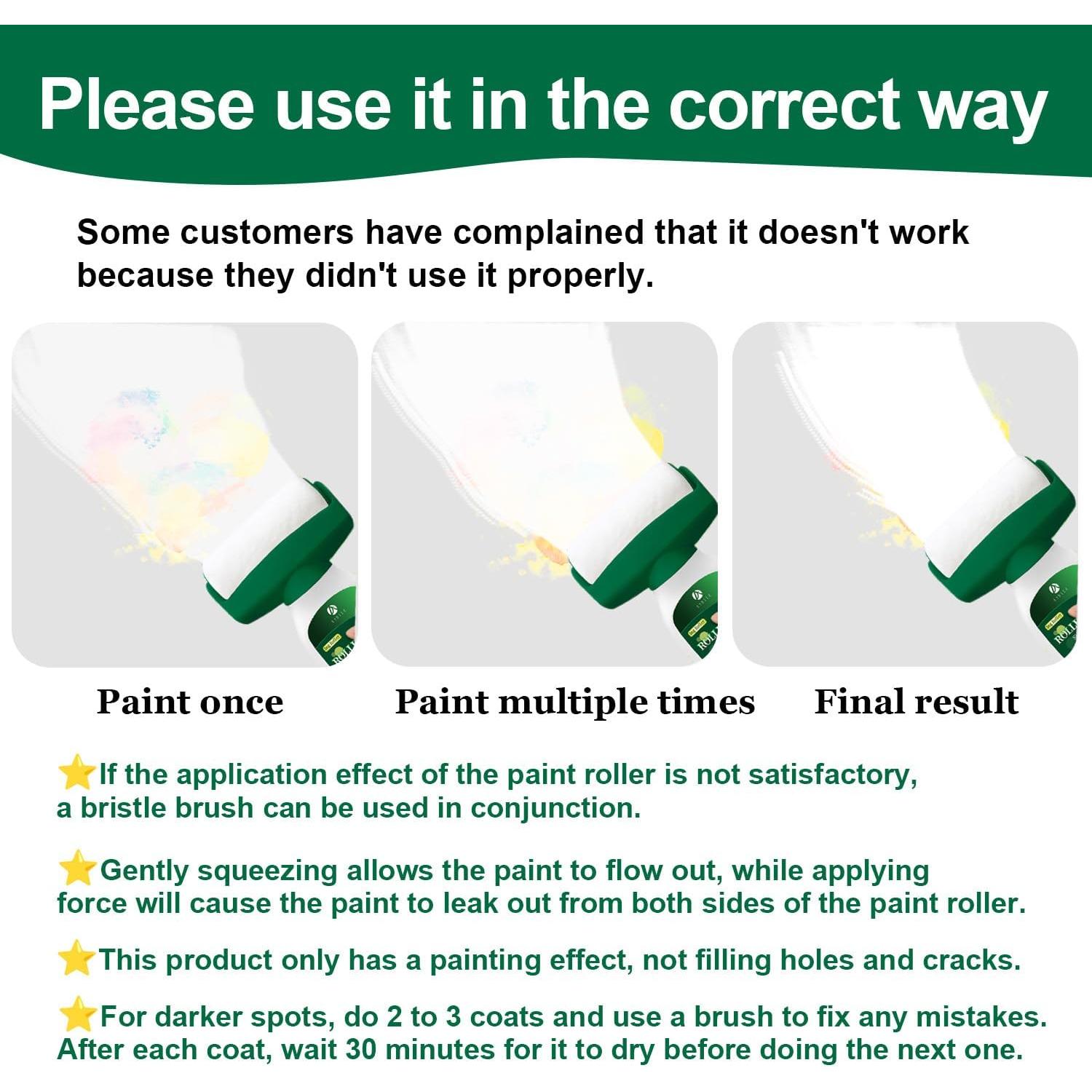 Pintura Blanca para Pared Anirun 500g con Rodillo - Rápido