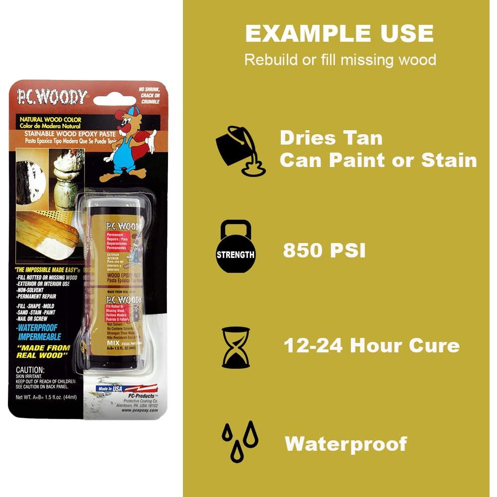 Kit de Reparación de Madera PC Products 84113, 28 g Epóxico