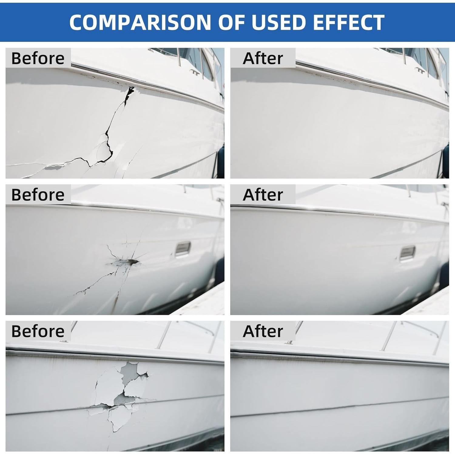 Kit de Reparación de Fibra de Vidrio Marino FENFANDAS 0.16kg