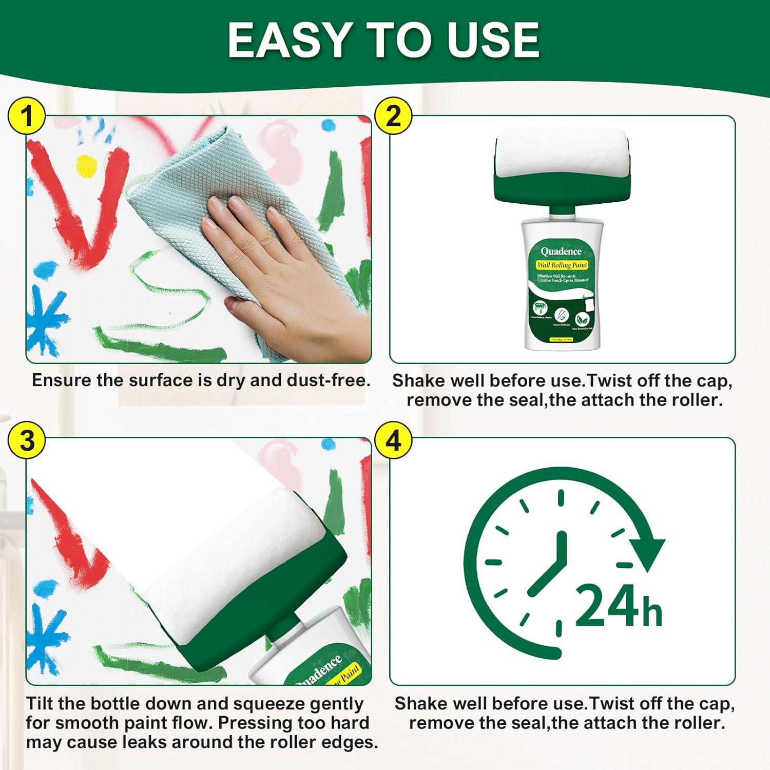 Kit de Pintura Blanca Quadence 500g con Rodillo - Reparación Rápida