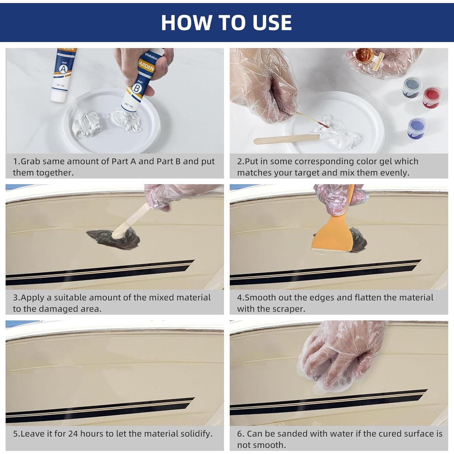 Kit de Reparación de Fibra de Vidrio Globalcom 0.19kg