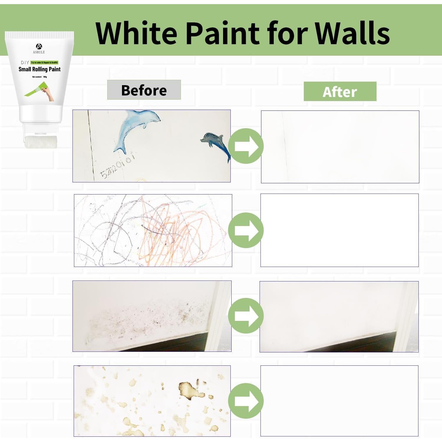 Kit de Reparación de Pared AUOMLVH 2 Pcs 350g Blanca