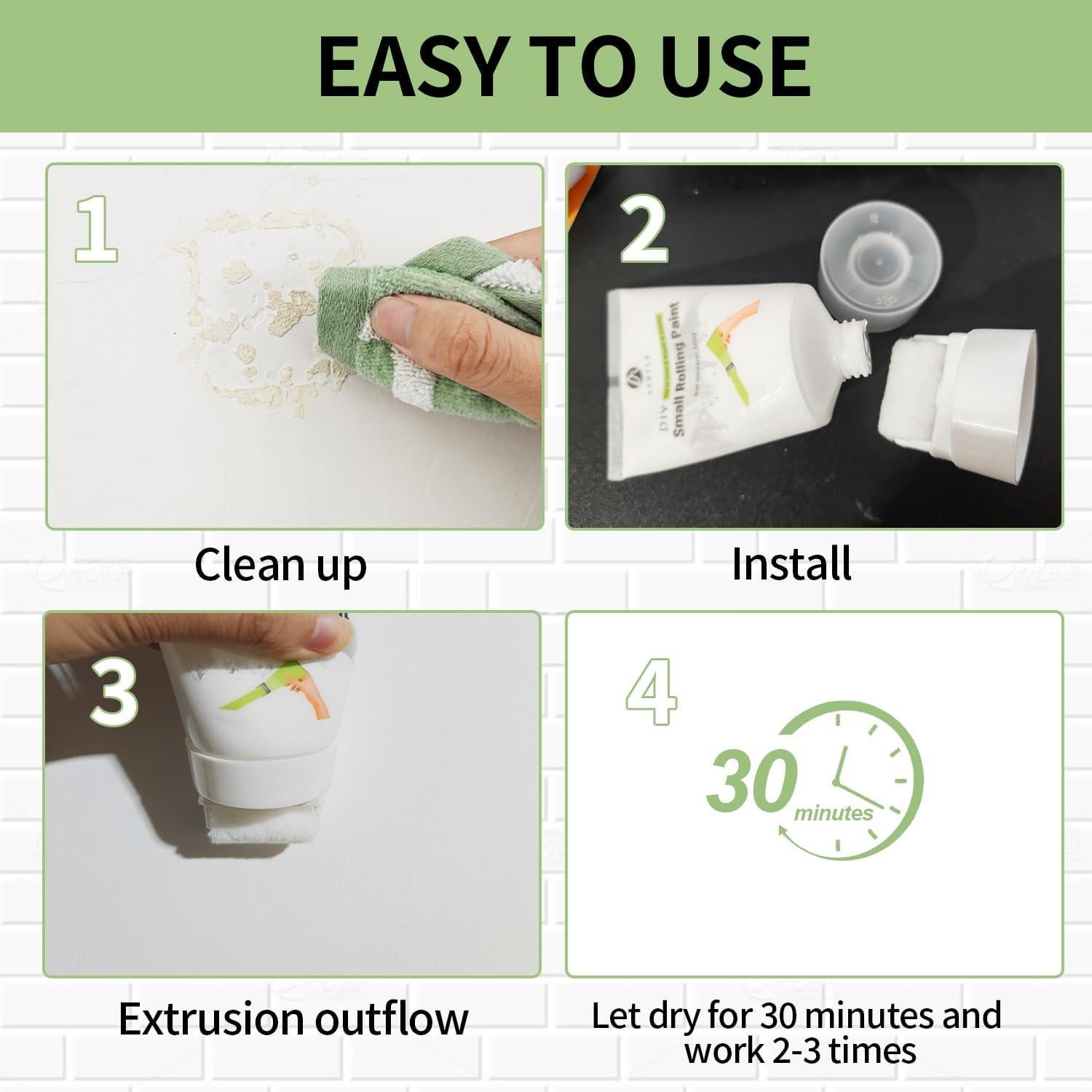 Kit de Reparación de Pared AUOMLVH 2 Pcs 350g Blanca