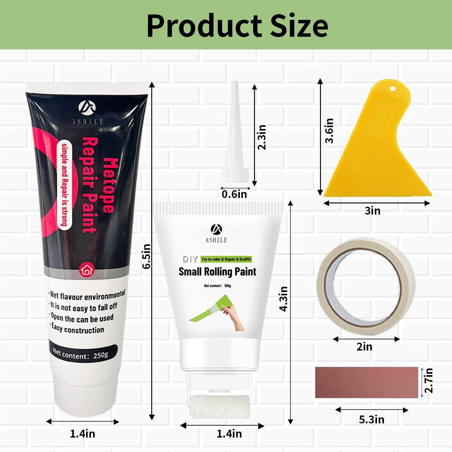 Kit de Reparación de Pared AUOMLVH 2 Pcs 350g Blanca