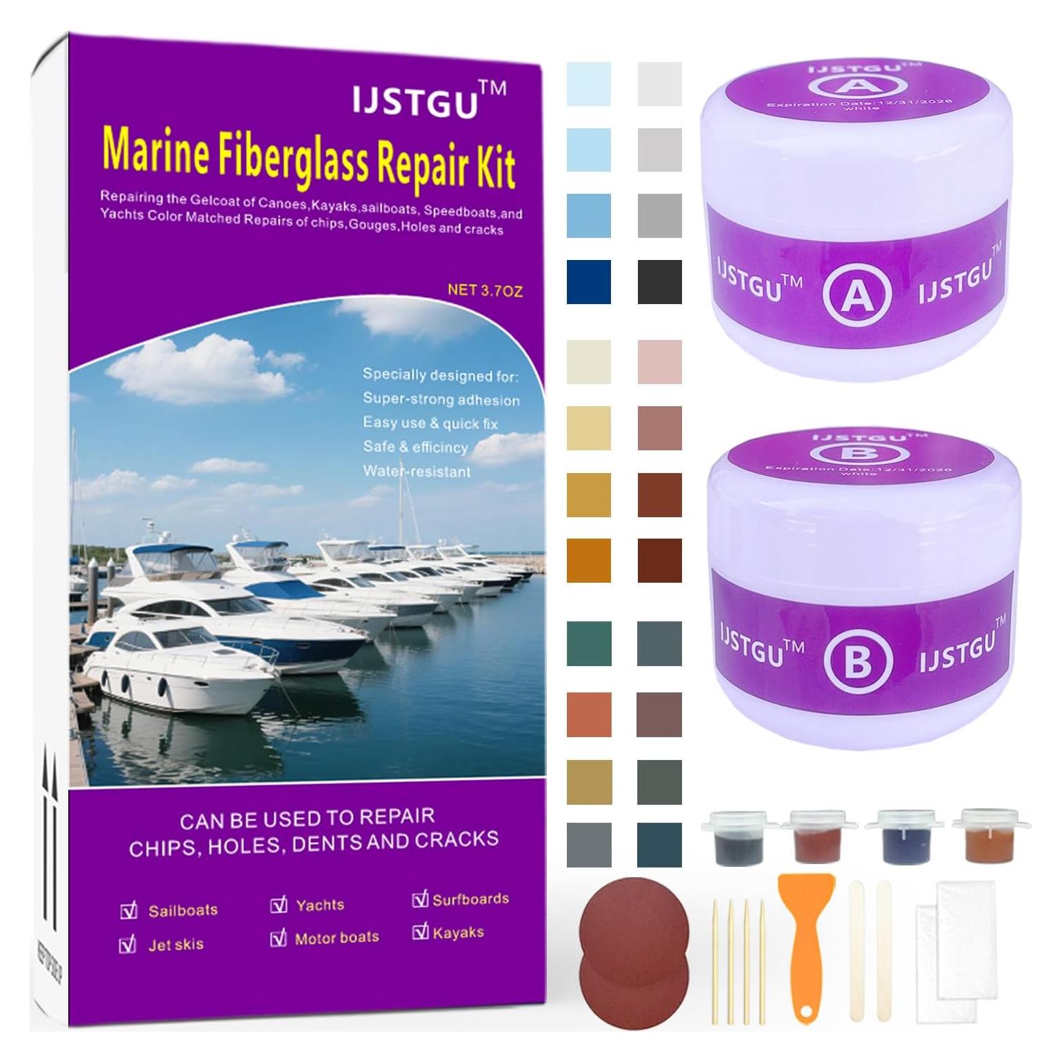 Kit de Reparación de Fibra de Vidrio Marino IJSTGU 0.21kg