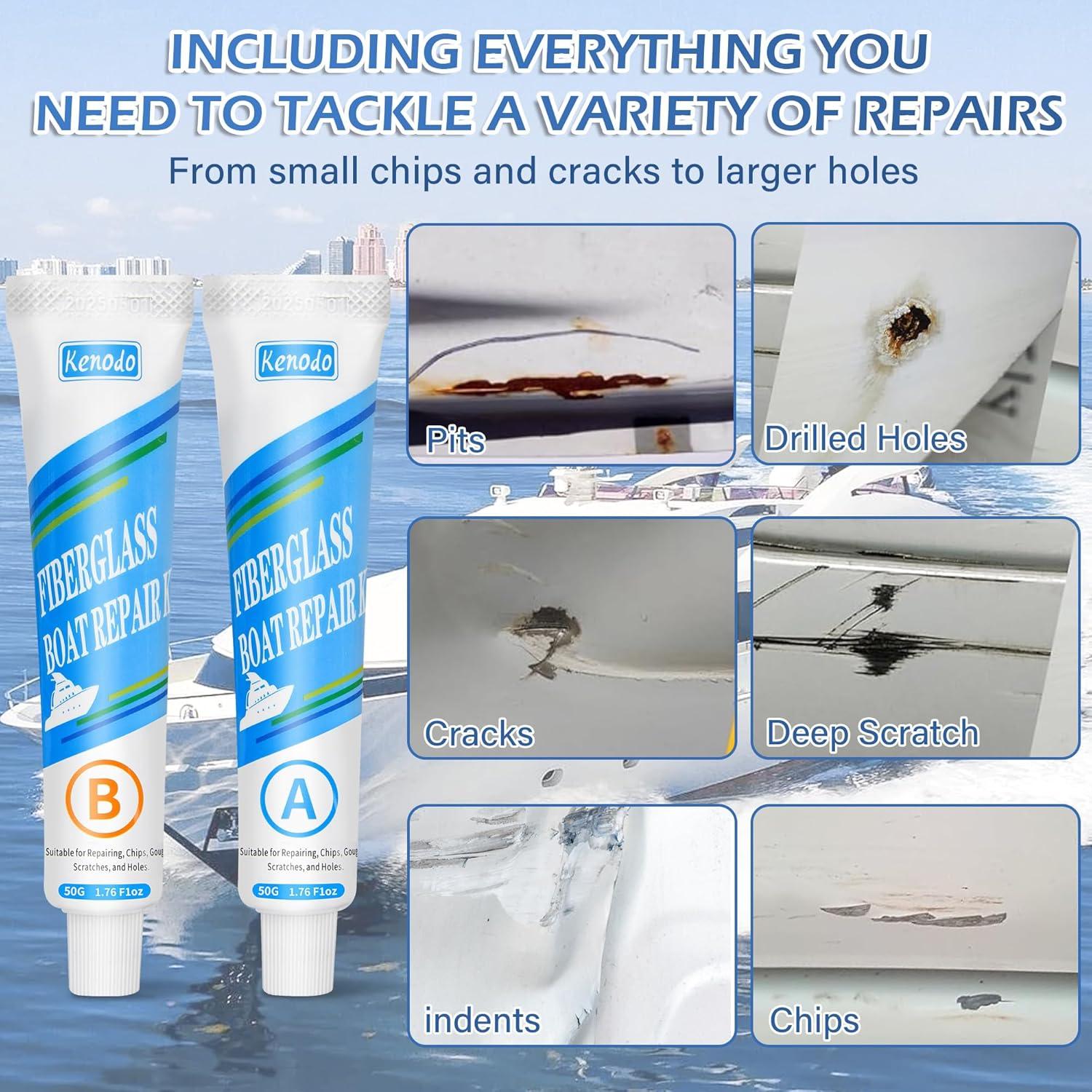 Kit de Reparación de Gel Coat VerdeVilla FRKB-002 100g