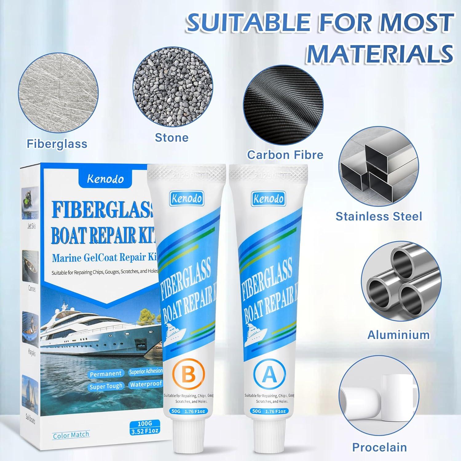 Kit de Reparación de Gel Coat VerdeVilla FRKB-002 100g