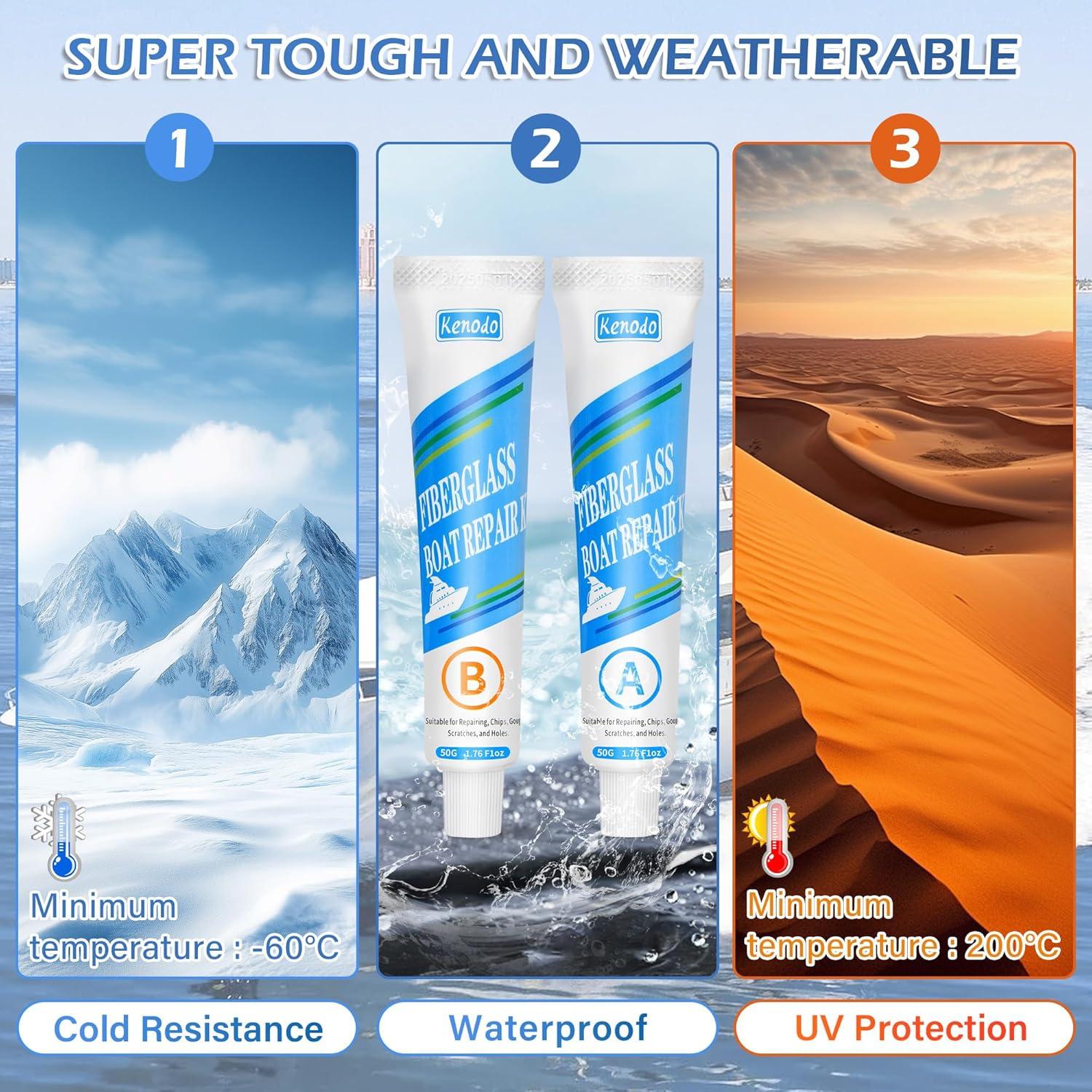 Kit de Reparación de Gel Coat VerdeVilla FRKB-002 100g