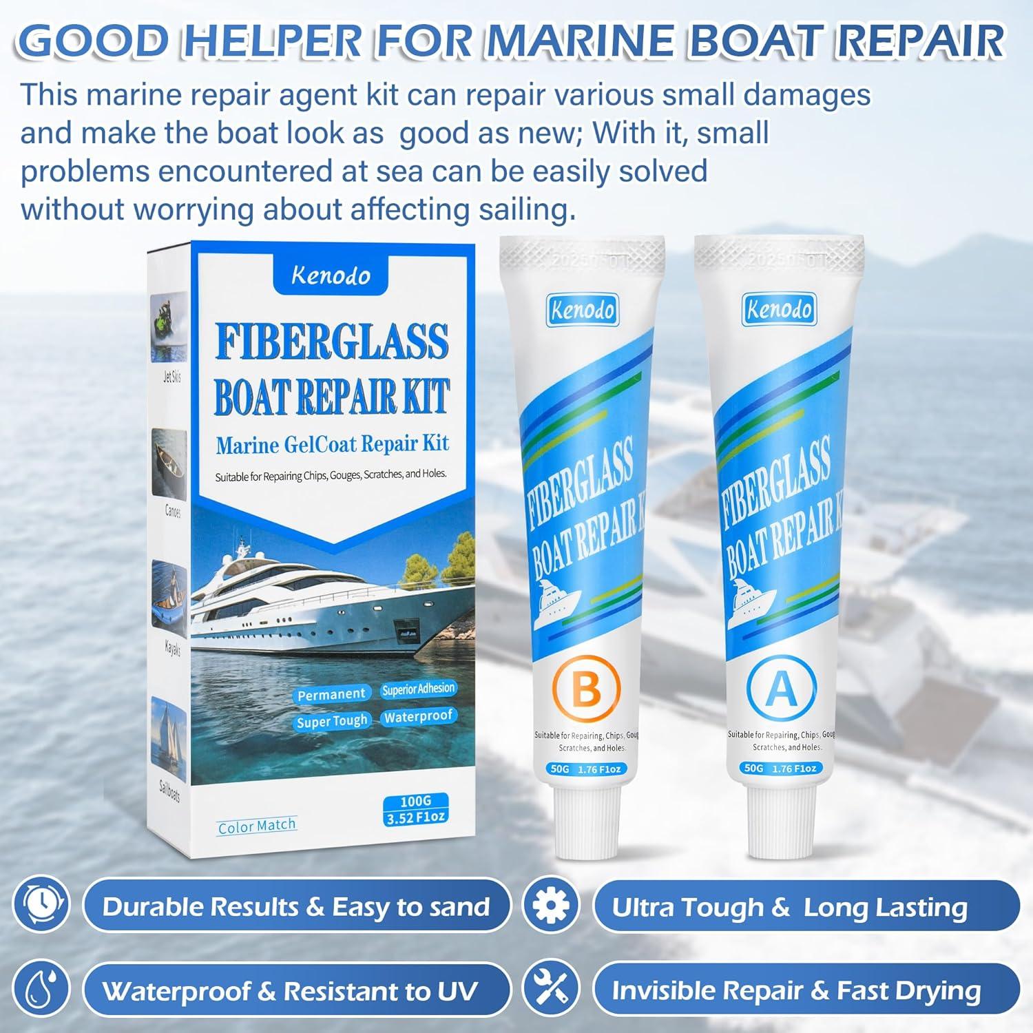 Kit de Reparación de Gel Coat VerdeVilla FRKB-002 100g