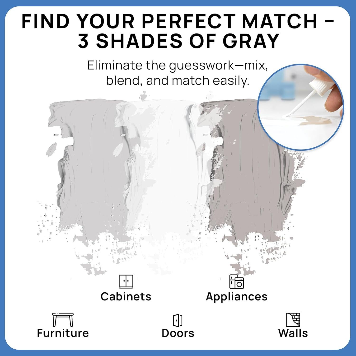 Pintura de Retoque Alora 3x90ml Gris Mate Secado Rápido