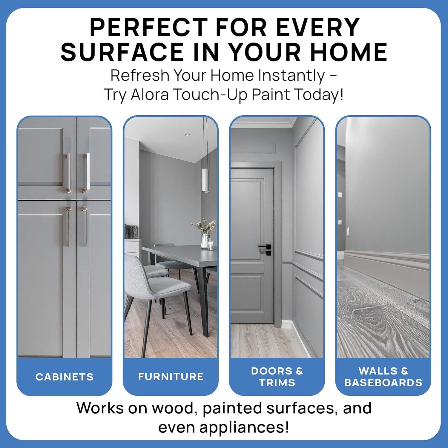 Pintura de Retoque Alora 3x90ml Gris Mate Secado Rápido