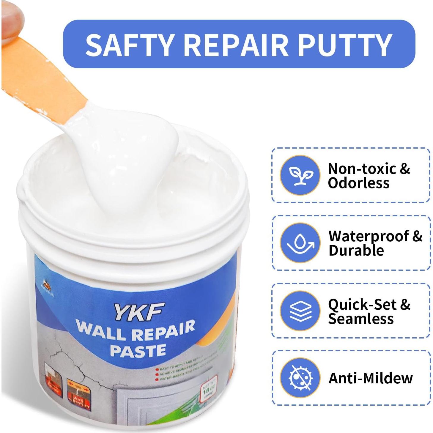 Kit de Reparación de Pared YKF 18 Oz con Parche y Raspador