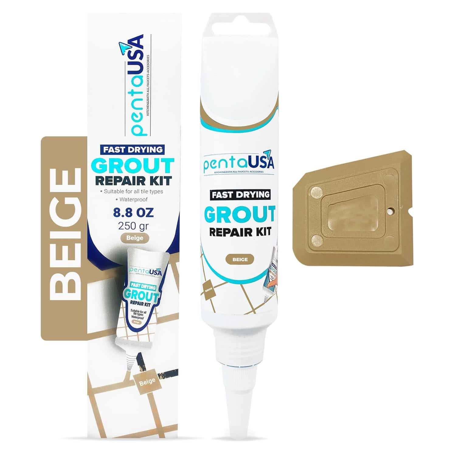 Kit de Reparación de Lechada PentaUSA Beige 250g - Secado Rápido