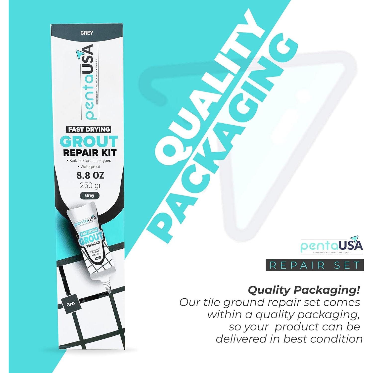 Kit de Reparación de Lechada PentaUSA - Gris 250g, Secado Rápido