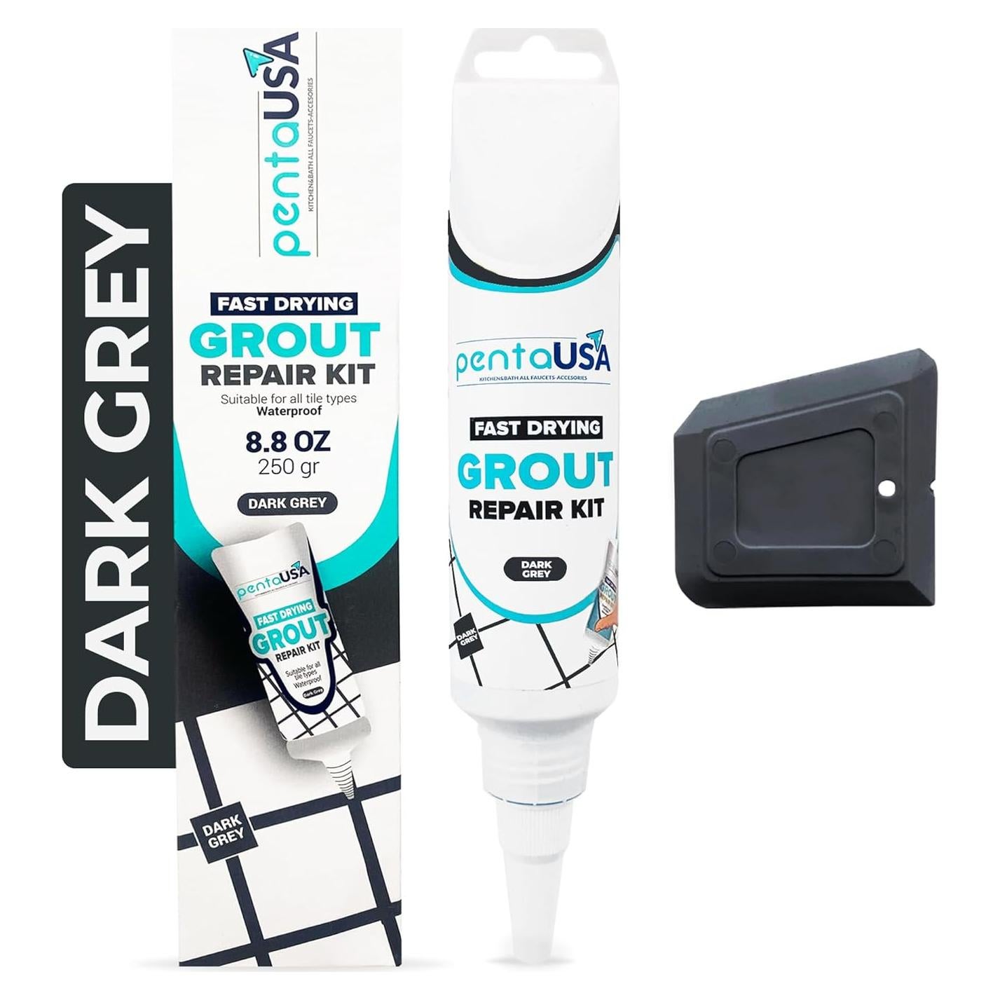 Kit de Reparación de Lechada PentaUSA - Relleno Gris Oscuro 250g