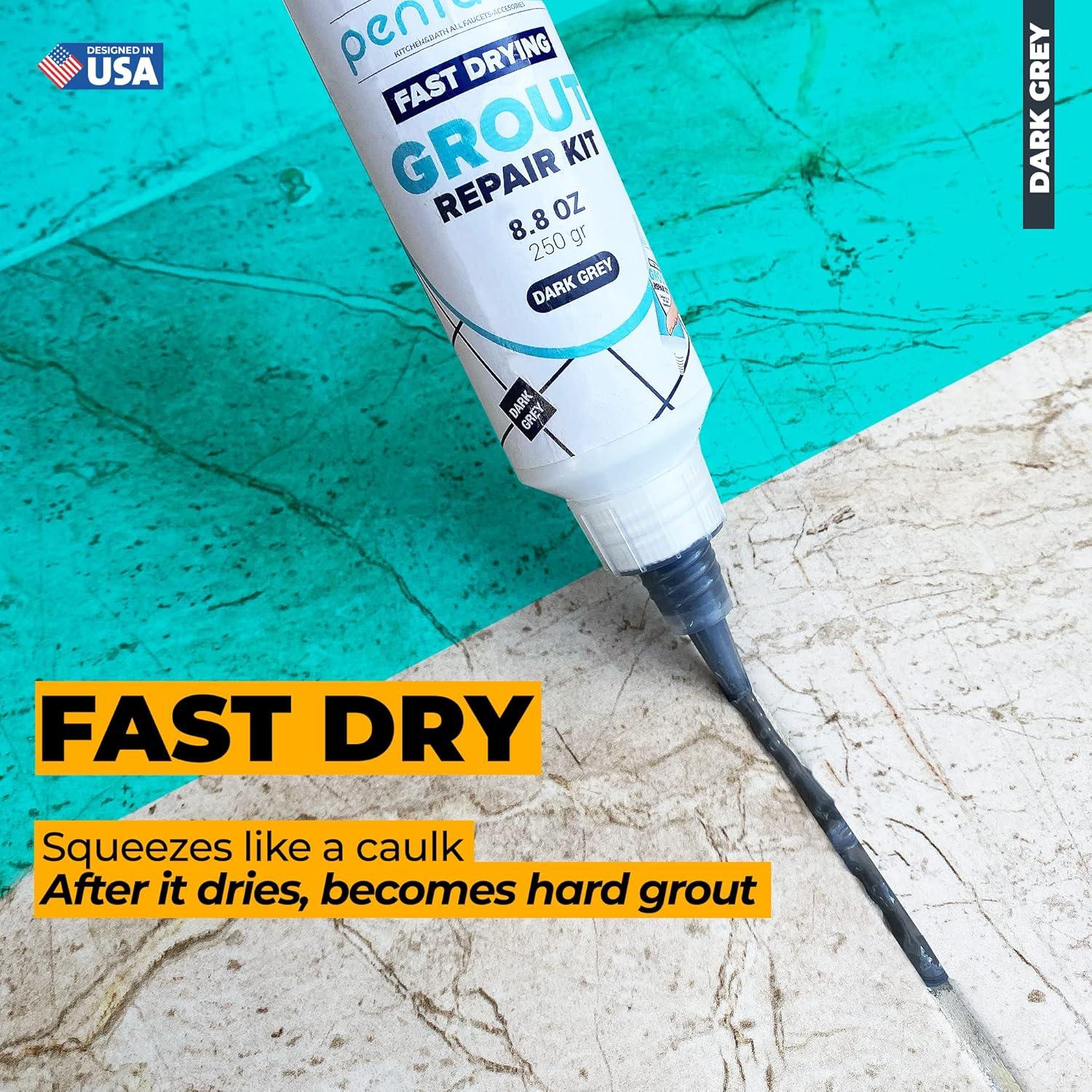 Kit de Reparación de Lechada PentaUSA - Relleno Gris Oscuro 250g