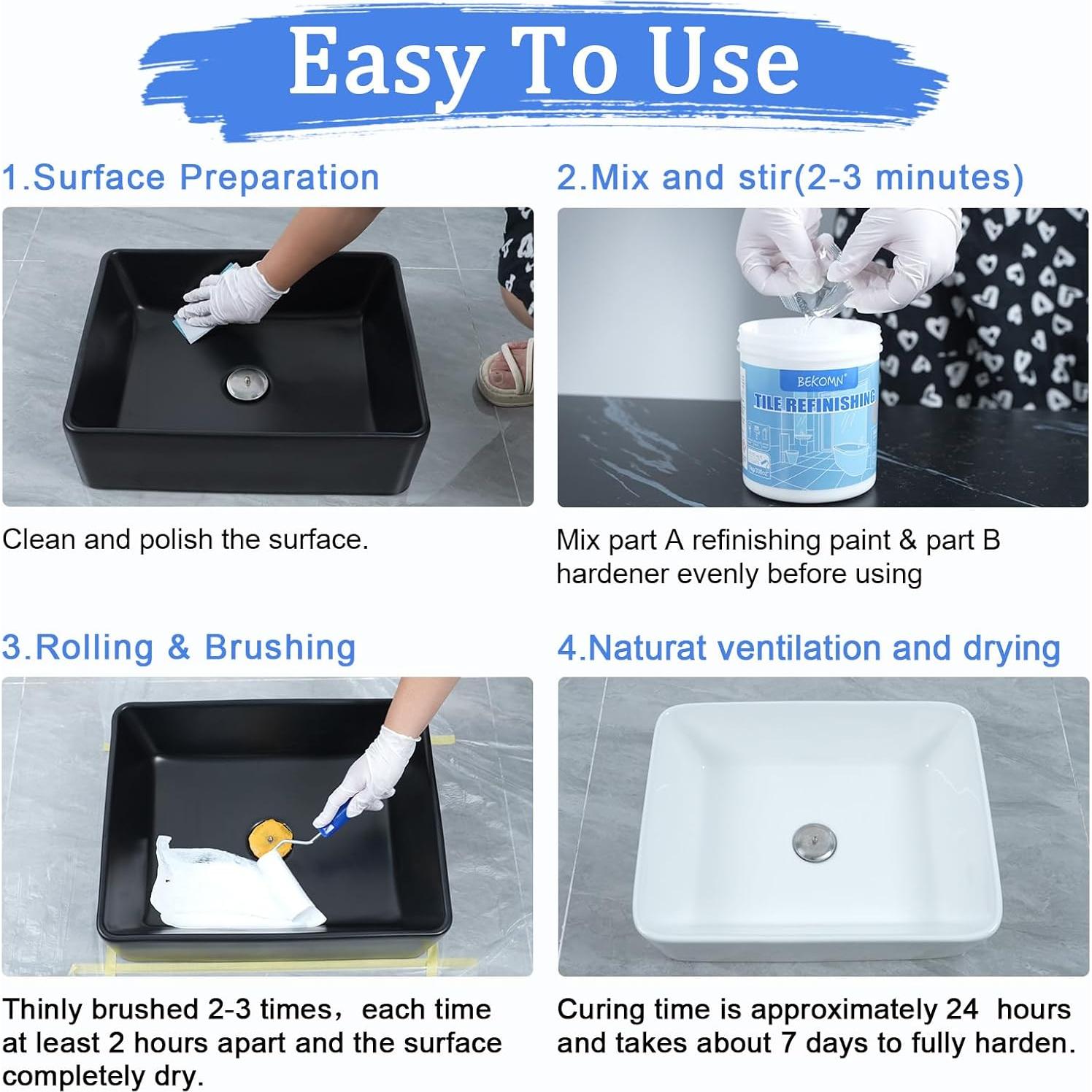 Kit de Reacabado de Pintura BEKOMN 975ml Blanco Bajo Olor