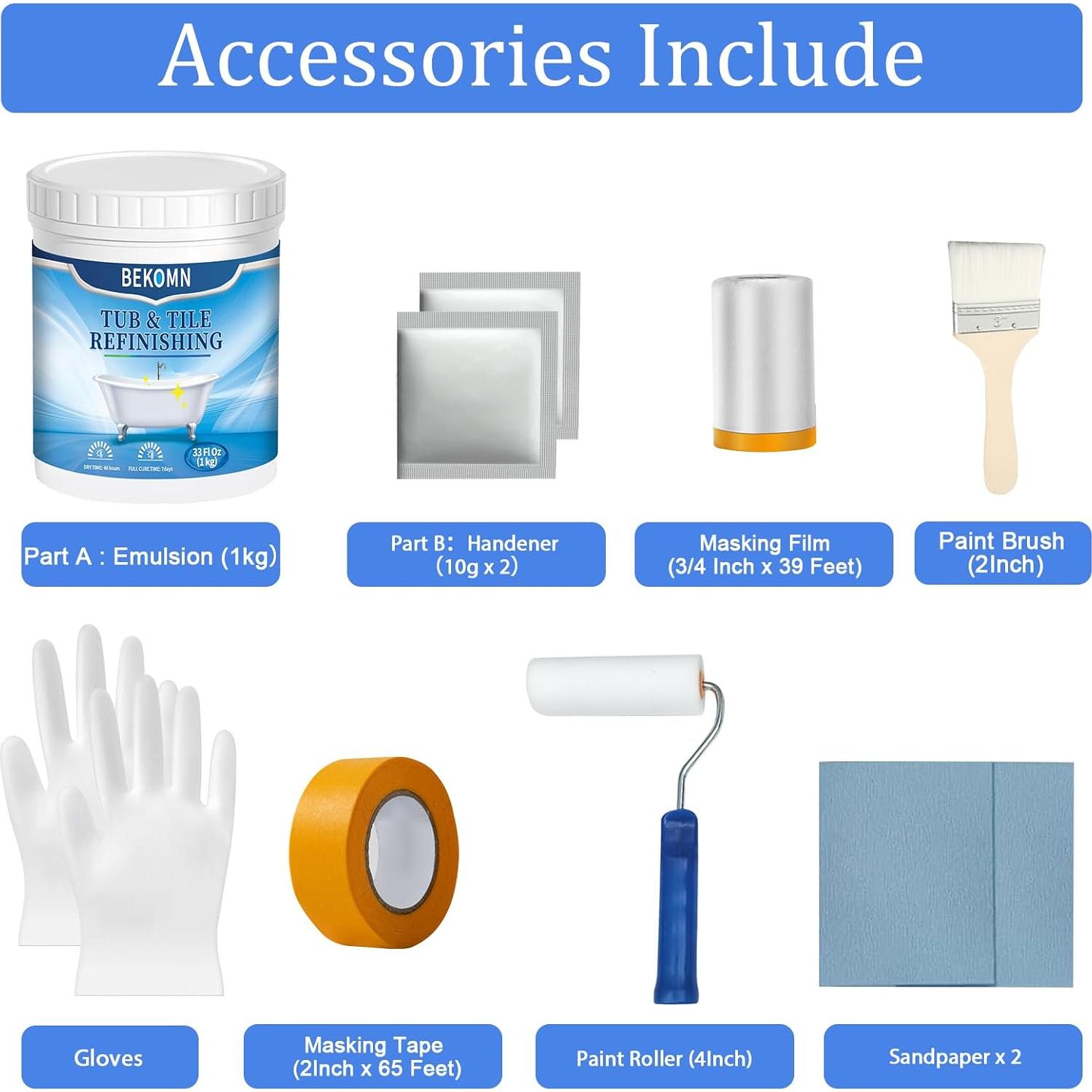 Kit de Reacabado de Pintura BEKOMN 975ml Blanco Bajo Olor