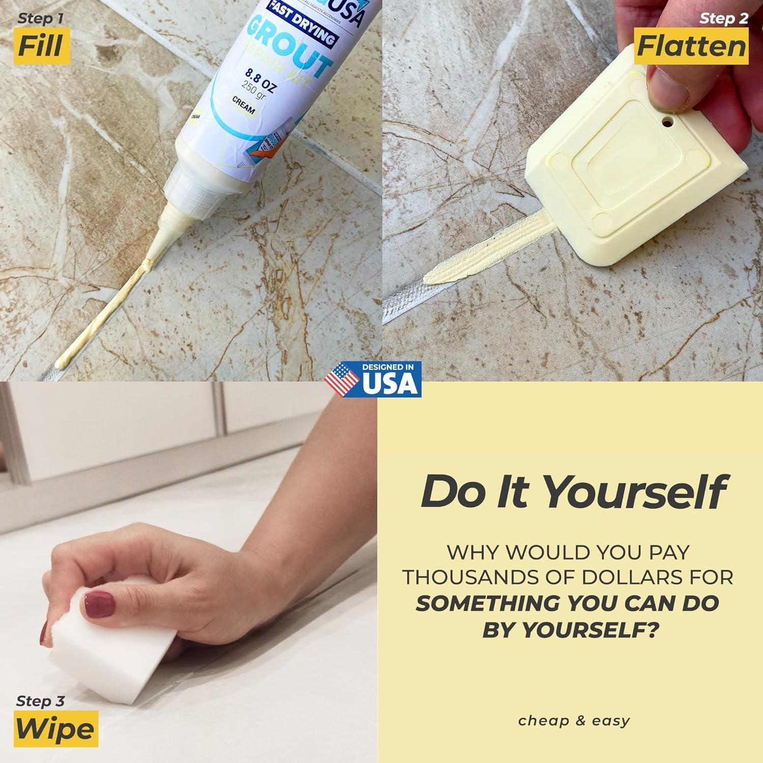 Kit de Reparación de Lechada PentaUSA Crema 250g - Secado Rápido