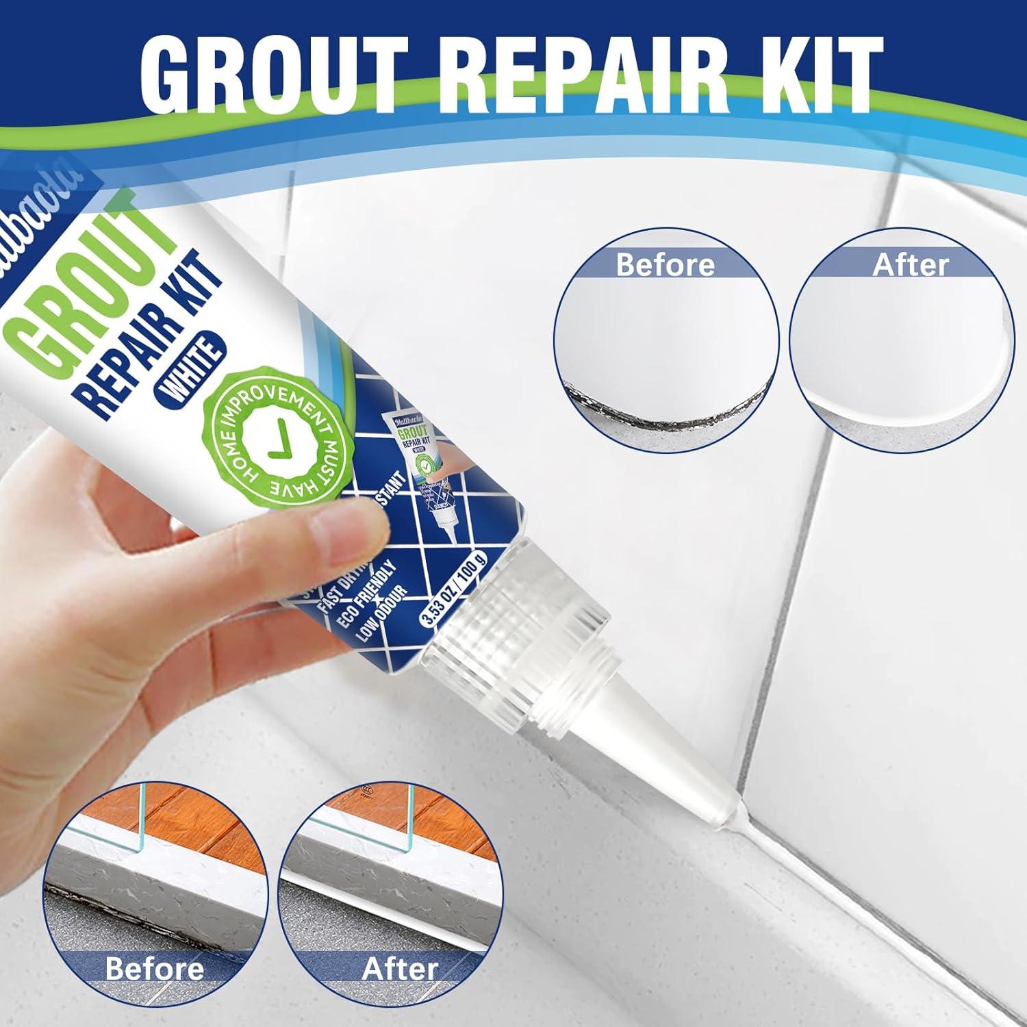 Kit de Reparación de Lechada de Azulejos Mallbaola 200g Blanco