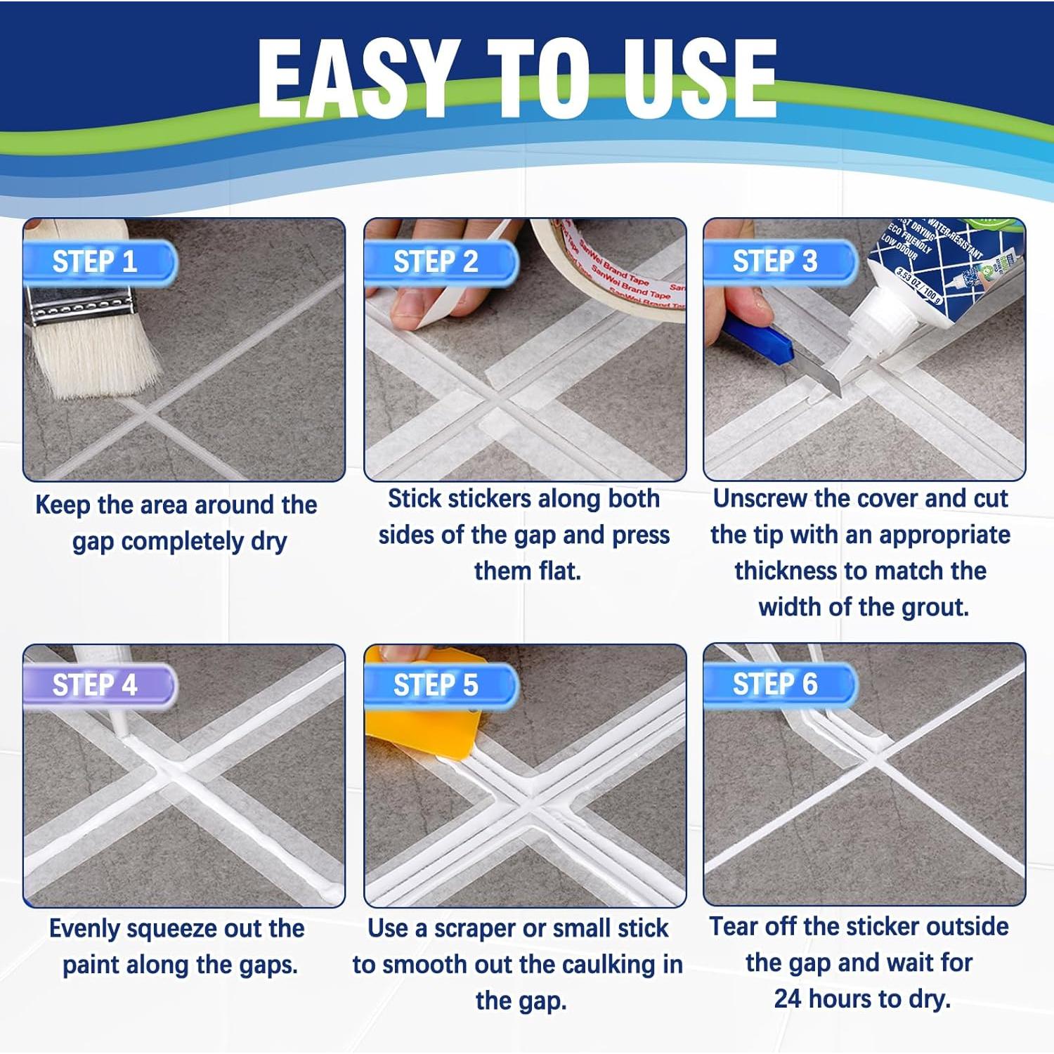 Kit de Reparación de Lechada de Azulejos Mallbaola 200g Blanco