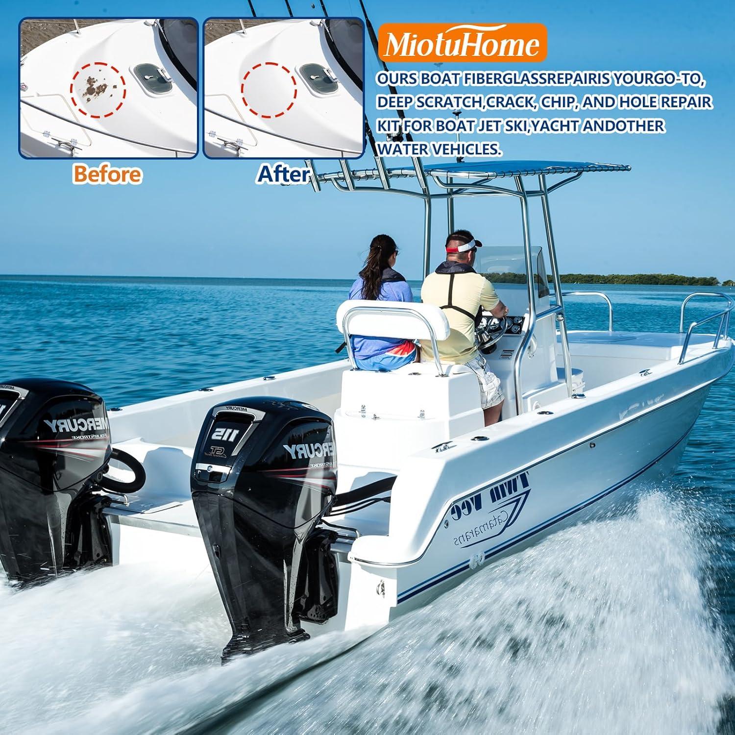 Kit de Reparación de Barcos de Fibra de Vidrio MiotuHome 100g