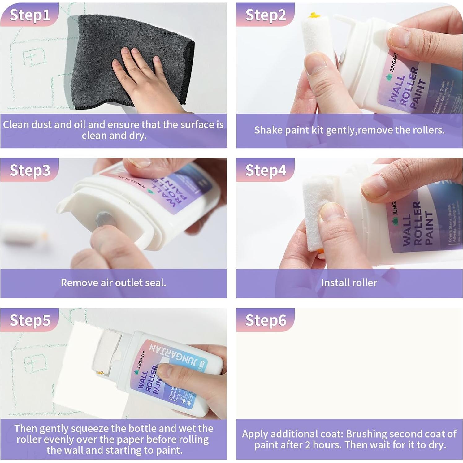 Kit de Pintura para Pared JUNGARIAN 100g Blanco Marfil 2X