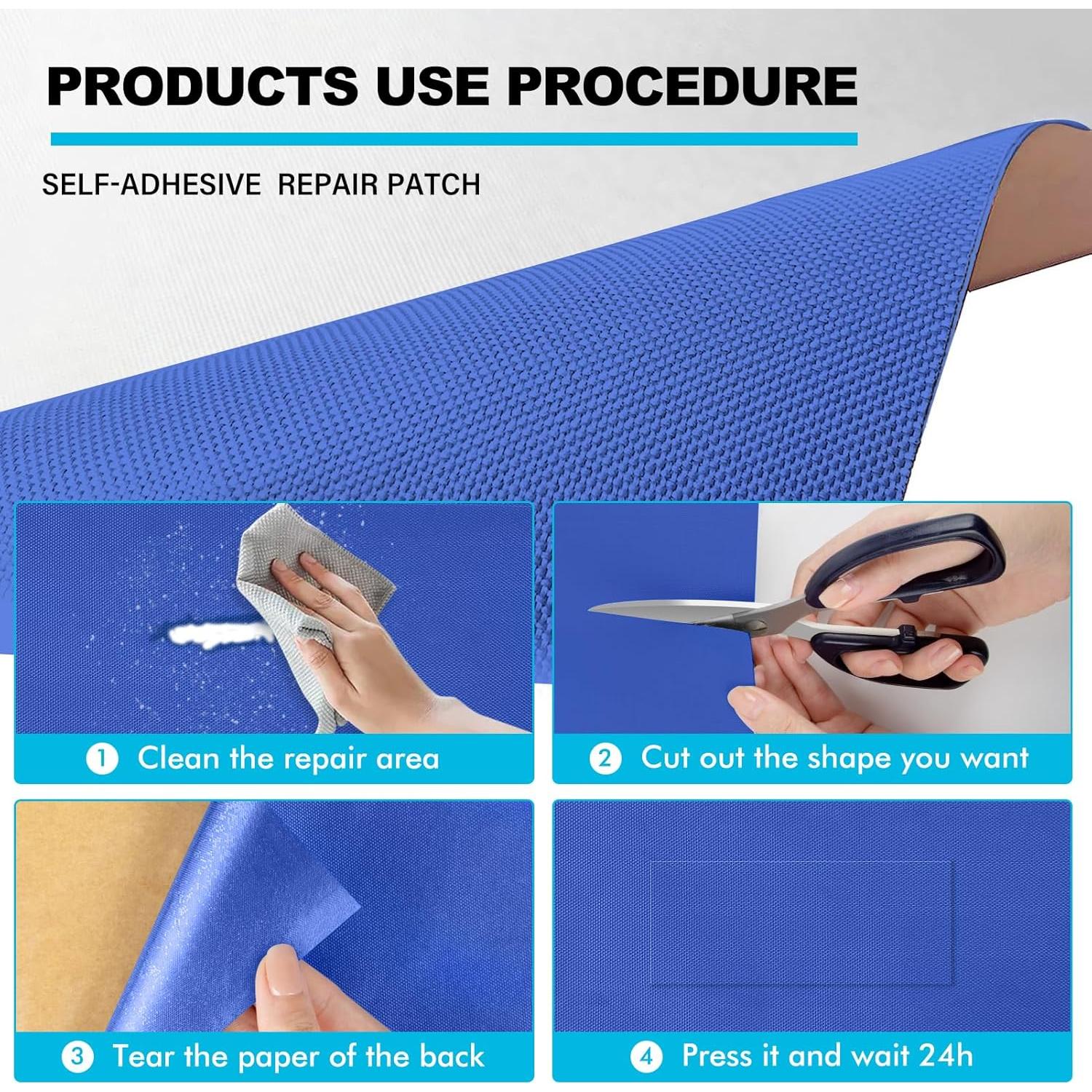 Kit de Reparación de Cubiertas de Barco BOATPRO 2 Pcs 38x13cm Azul