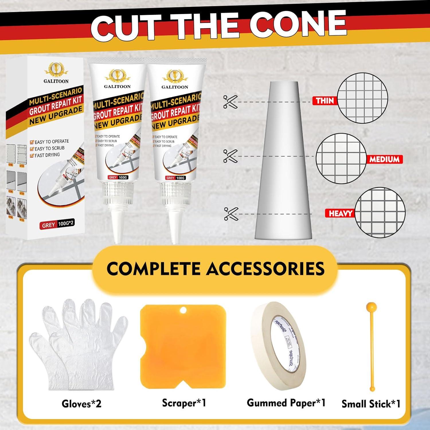 Kit de Reparación de Lechada Galitoon 200g Color Gris