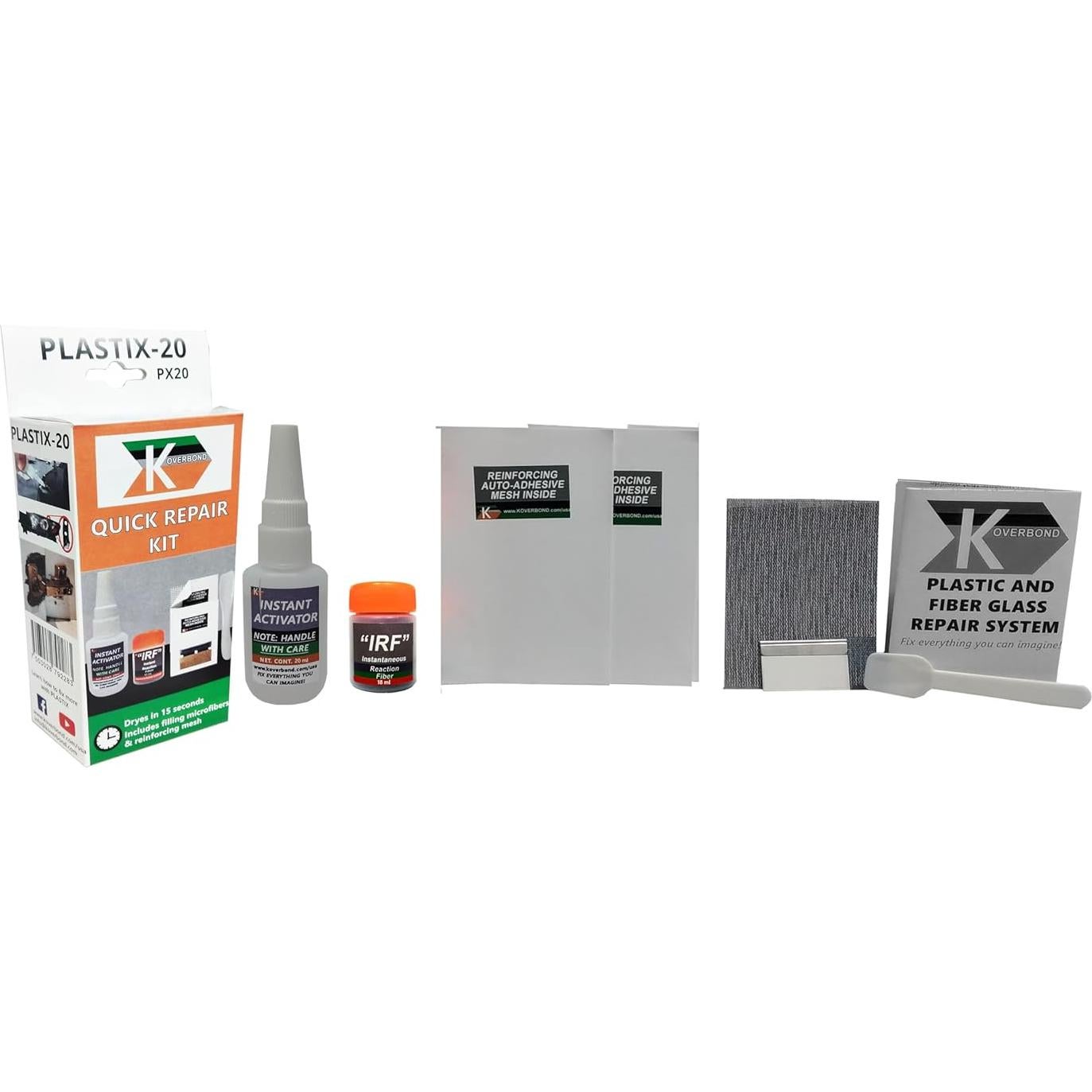 Kit de Reparación Rápida PLASTIX-20 - Adhesivo Ultra-Rápido