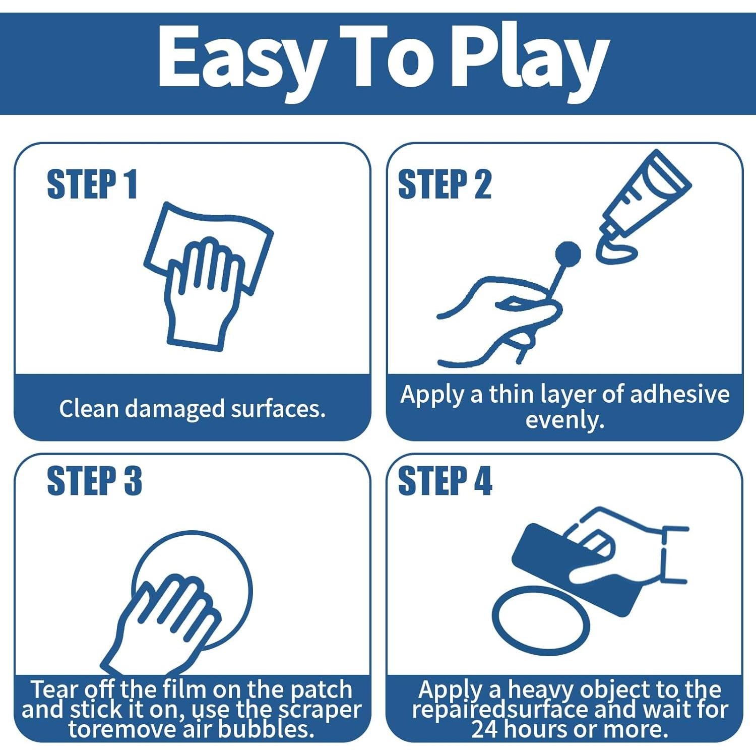 Kit de Reparación de Colchones Inflables TBTFW 93.6g Impermeable