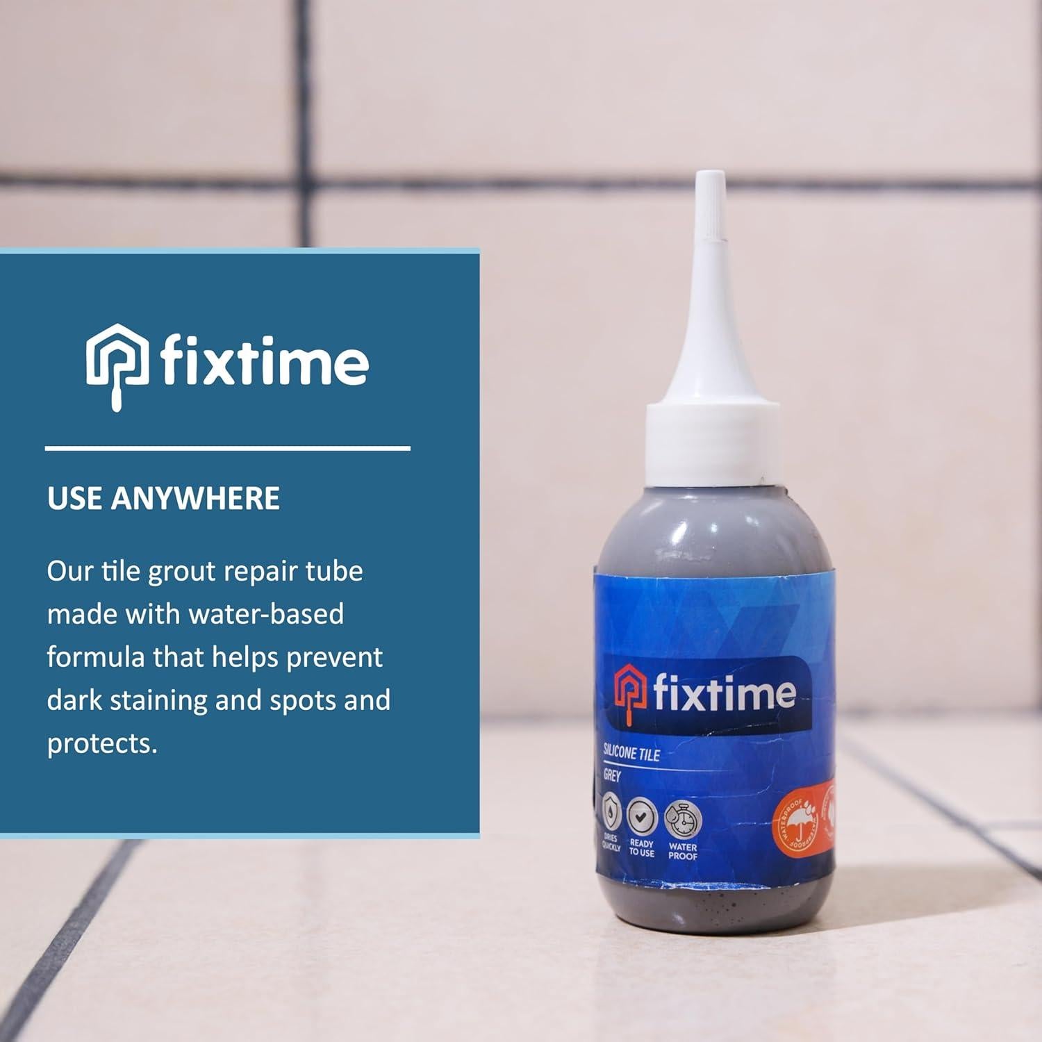 Kit de Reparación de Azulejos Fixtime - Masilla Gris 225g