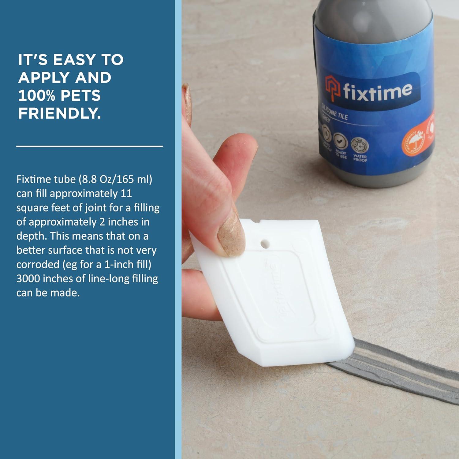 Kit de Reparación de Azulejos Fixtime - Masilla Gris 225g