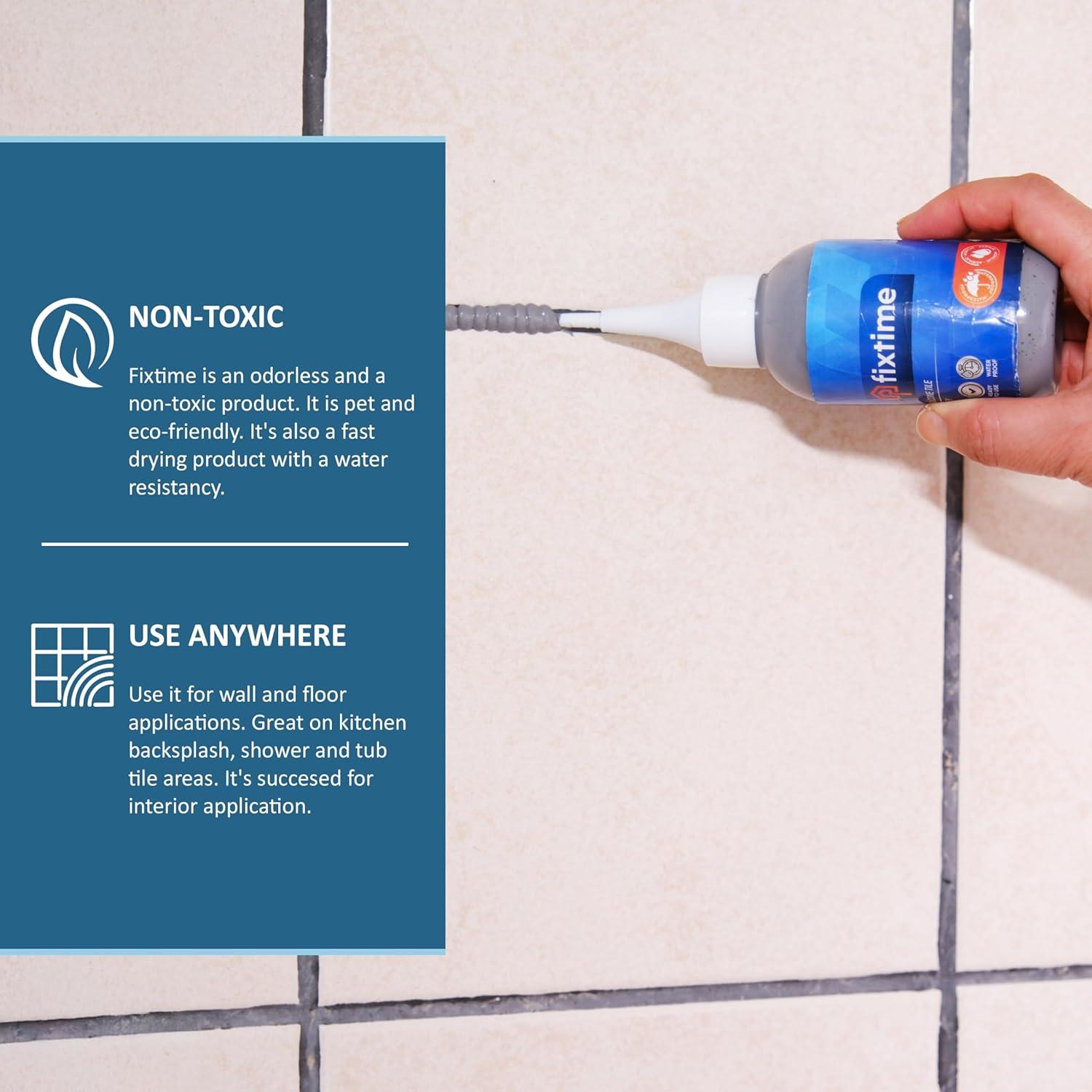 Kit de Reparación de Azulejos Fixtime - Masilla Gris 225g