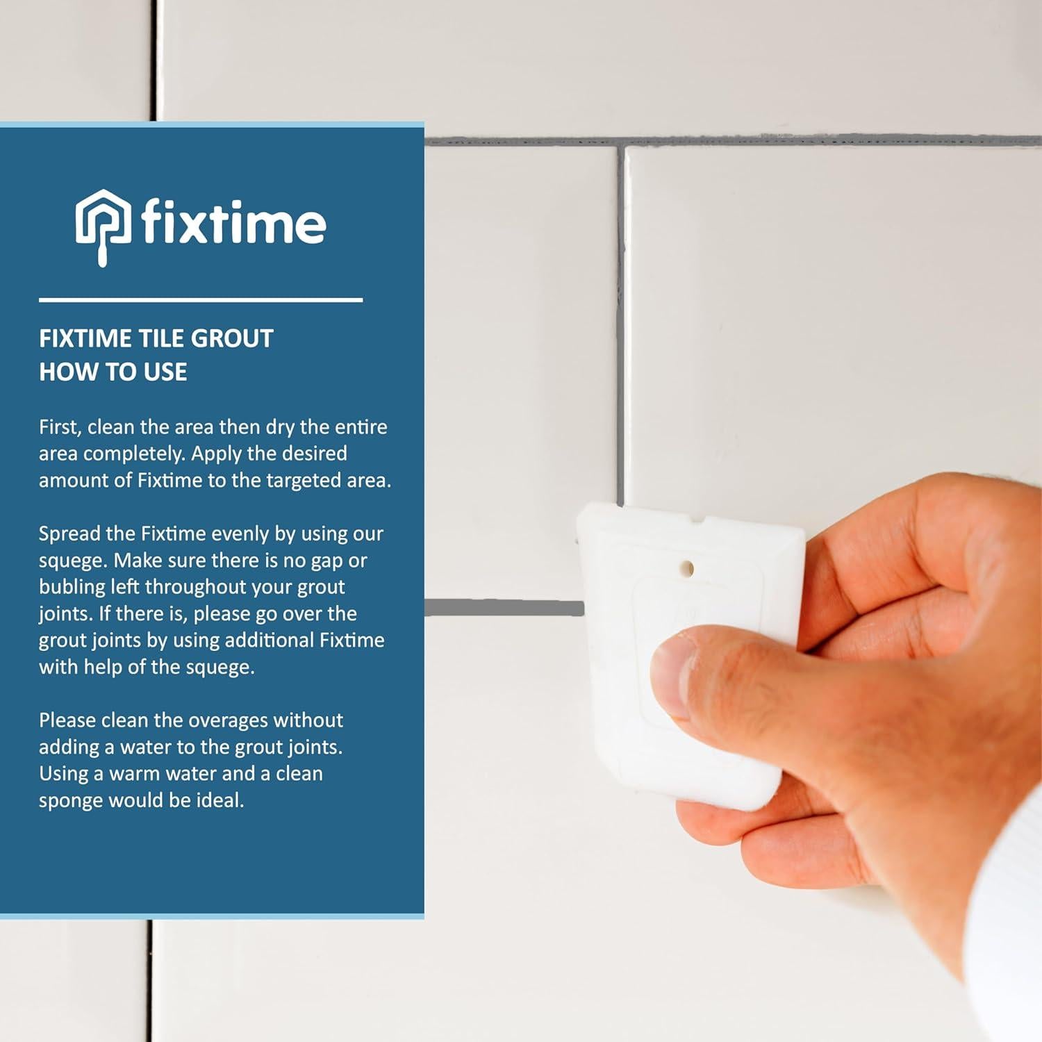 Kit de Reparación de Azulejos Fixtime - Masilla Gris 225g