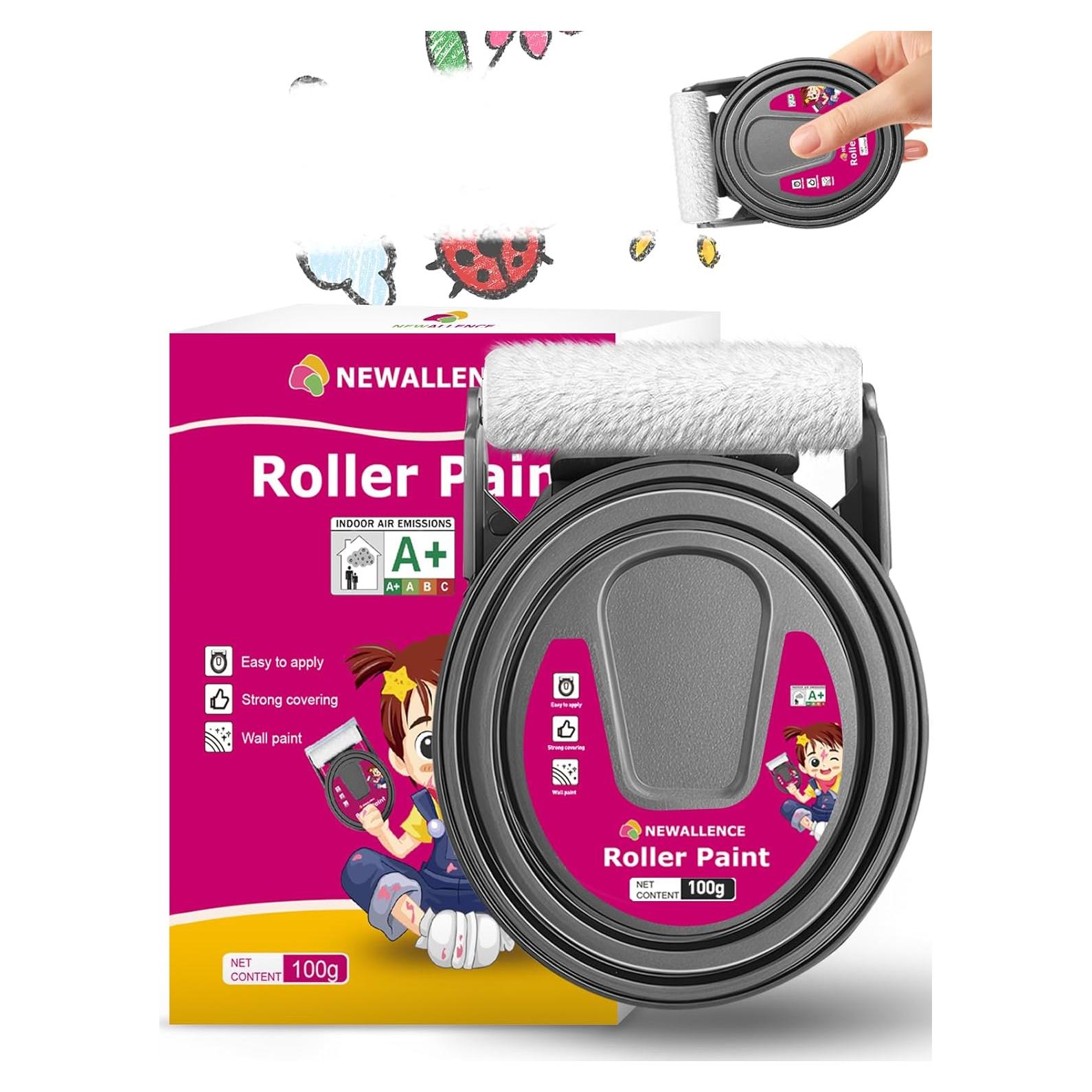 Pintura Blanca para Pared NEWALLENCE con Rodillo 2-en-1 158g