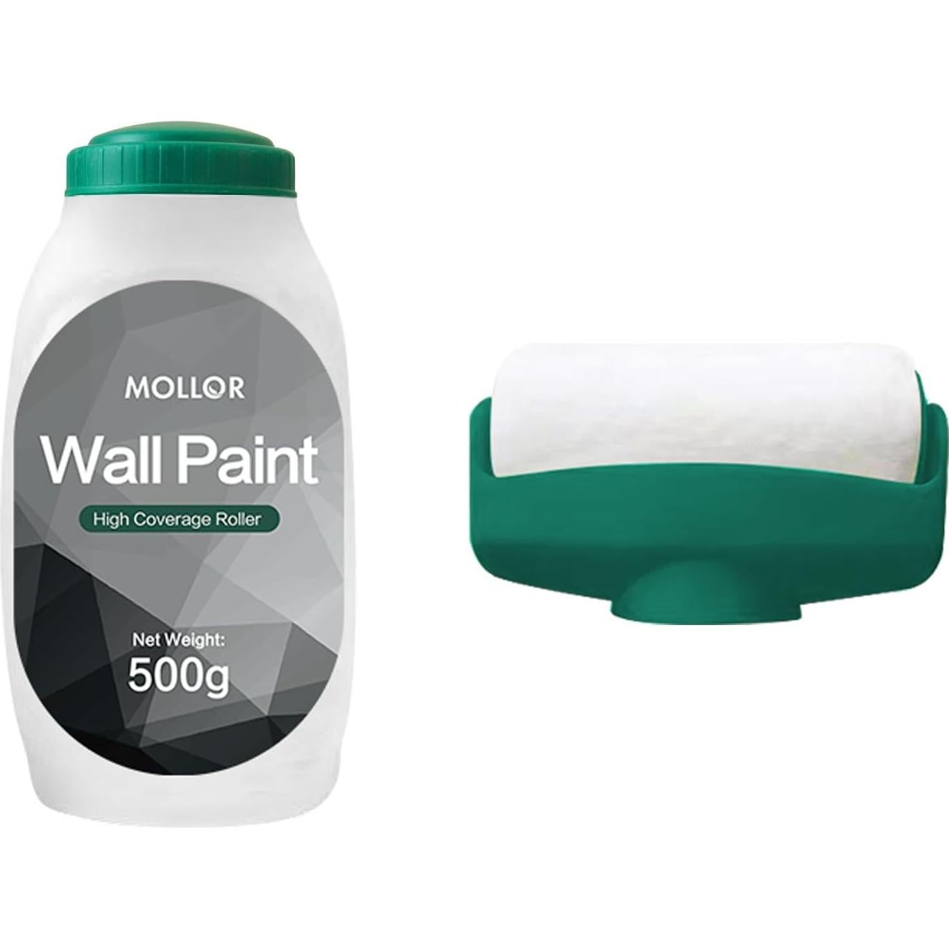 Pintura blanca para pared MOLLOR 16oz con rodillo integrado