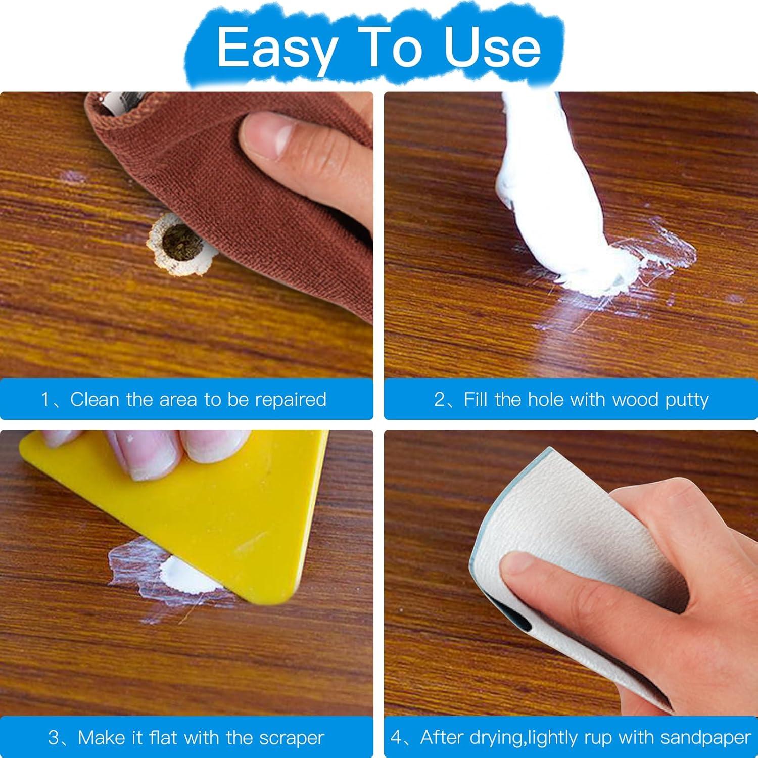 Relleno de Madera DEWEL 198g para Reparar Muebles y Grietas