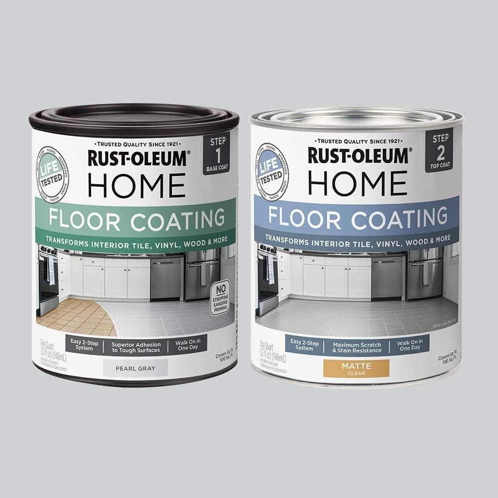 Kit de Recubrimiento de Piso Rust-Oleum Home 500ml Gris Perla Mate