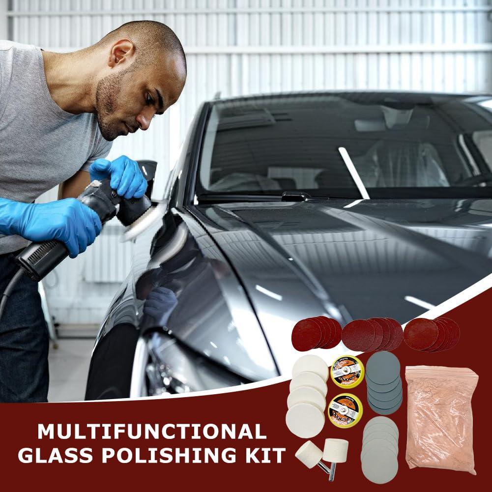 Kit de Pulido de Vidrio Jeukwud 34 Piezas Reparación Rayones
