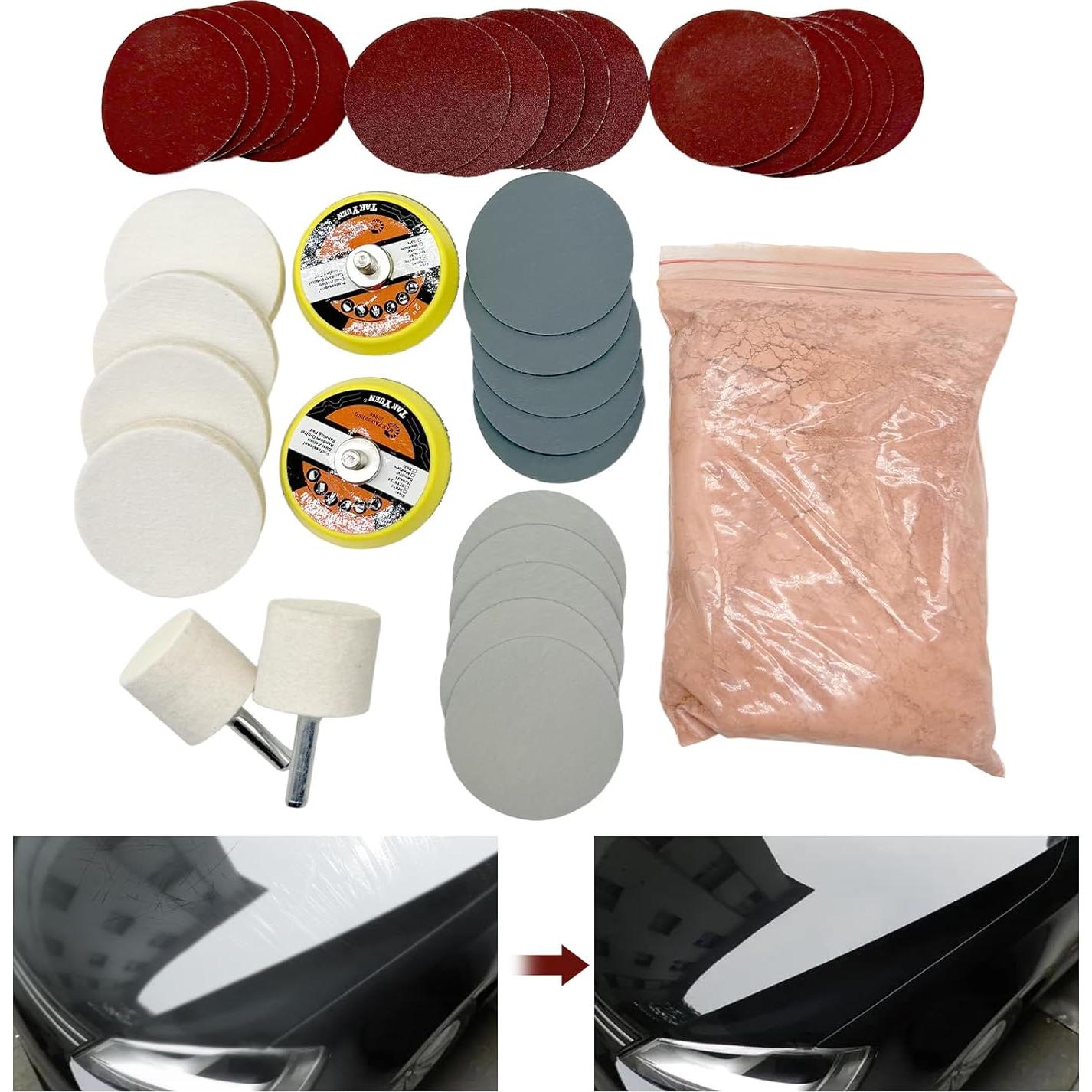 Kit de Pulido de Vidrio Jeukwud 34 Piezas Reparación Rayones