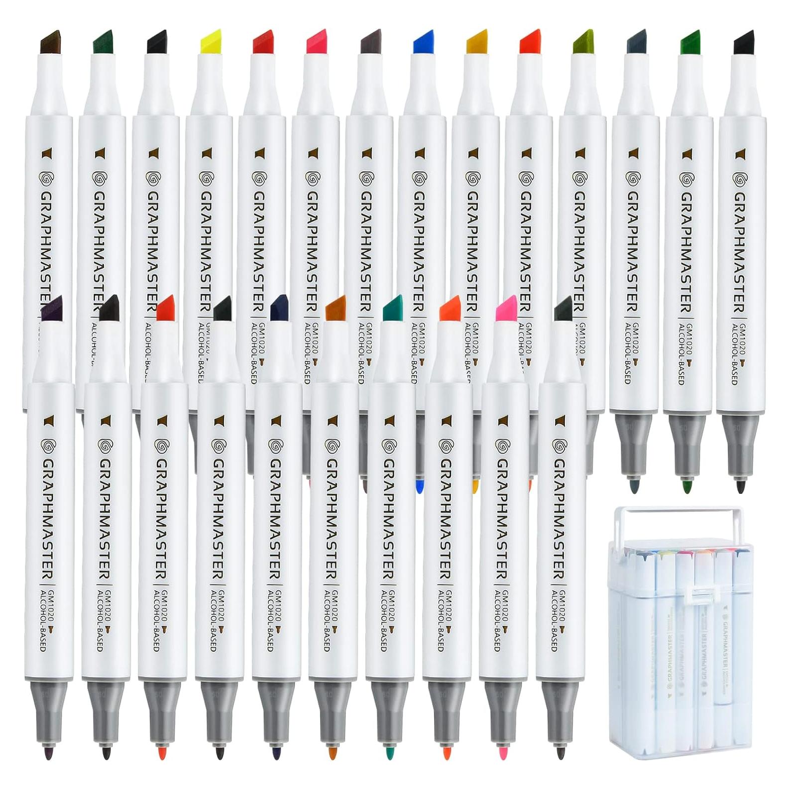 Paquete de 24 Marcadores de Tinta para Cuero Elesunory