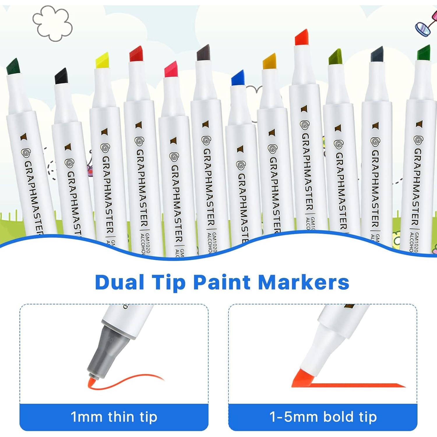 Paquete de 24 Marcadores de Tinta para Cuero Elesunory