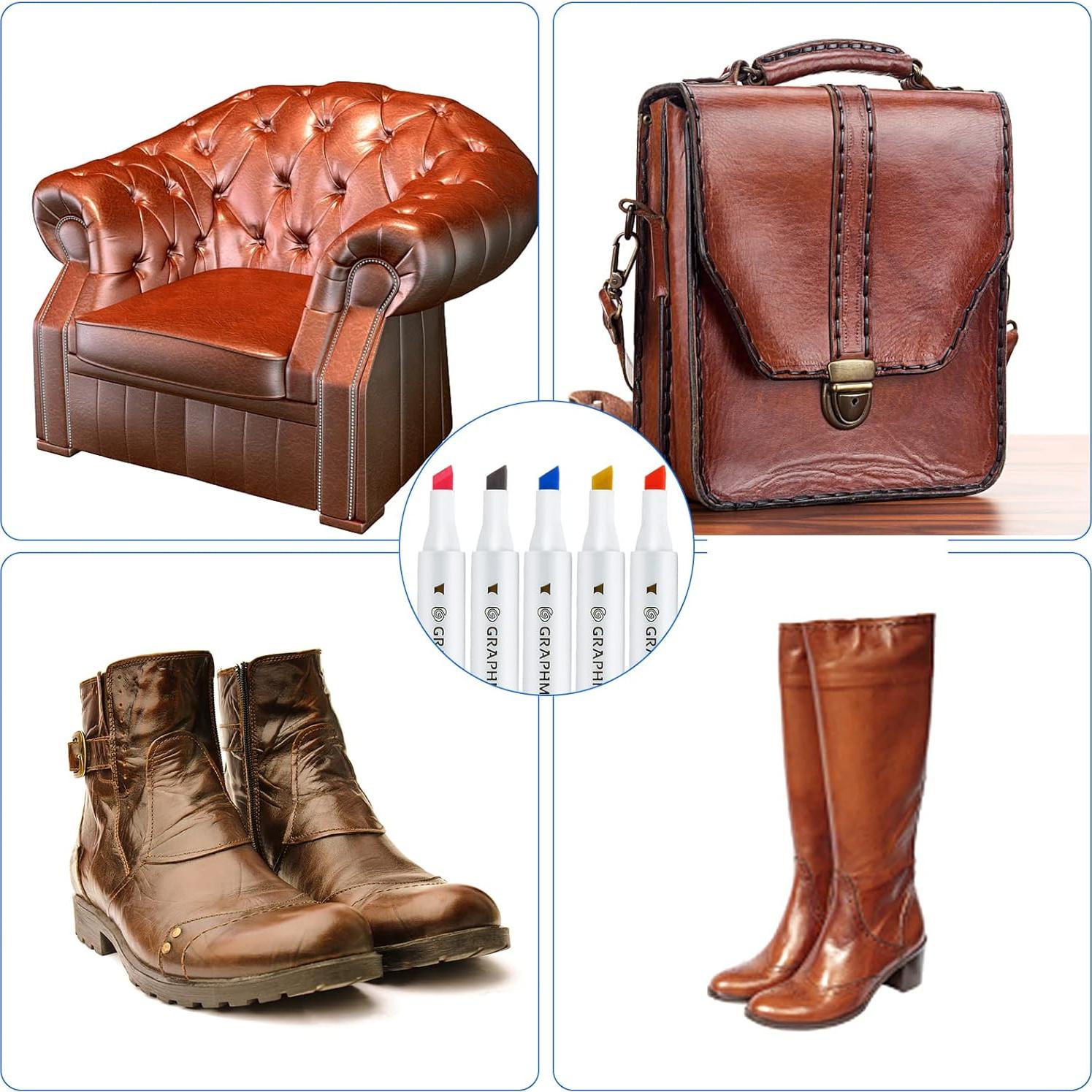 Paquete de 24 Marcadores de Tinta para Cuero Elesunory